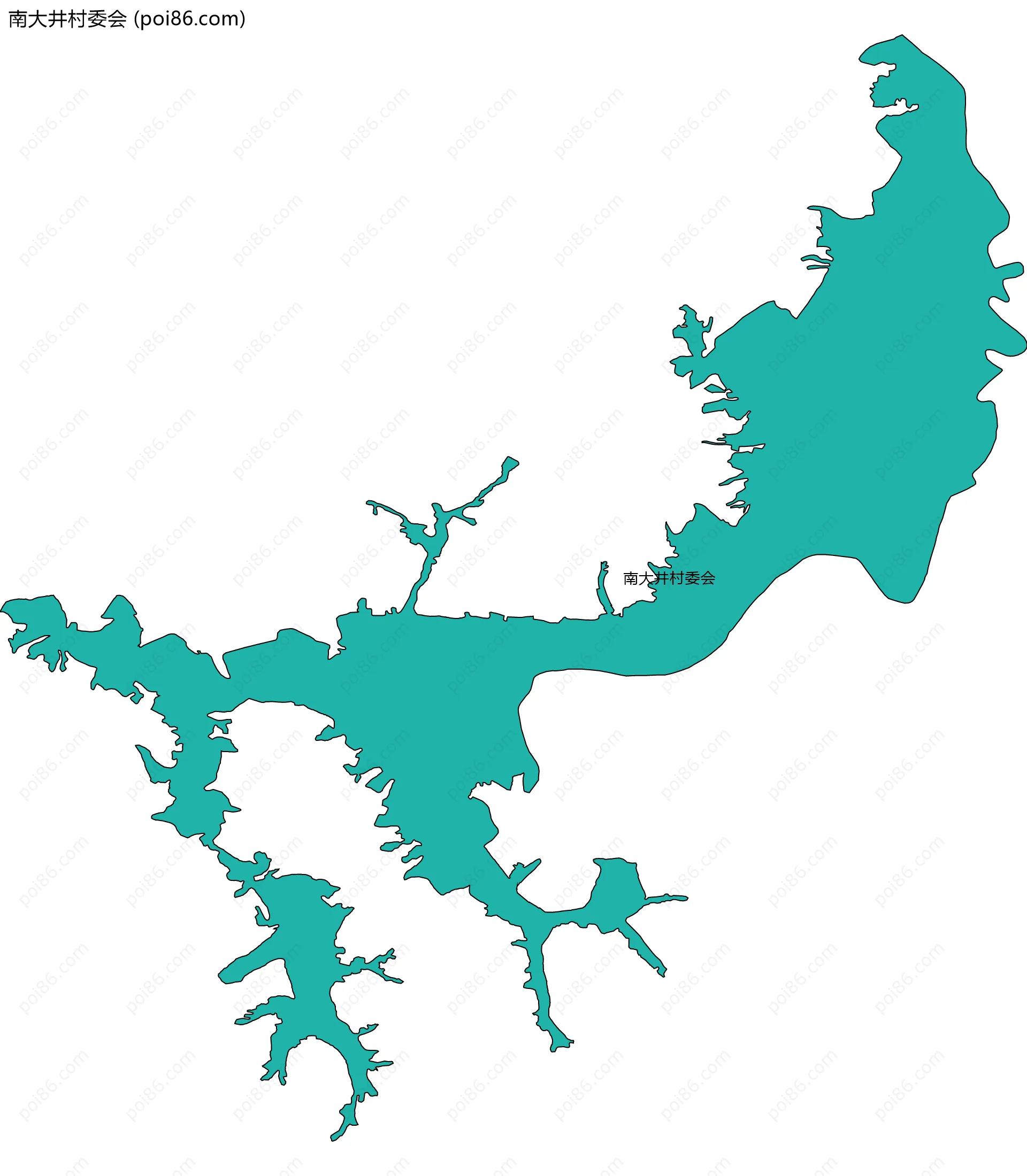 南大井村委会边界地图