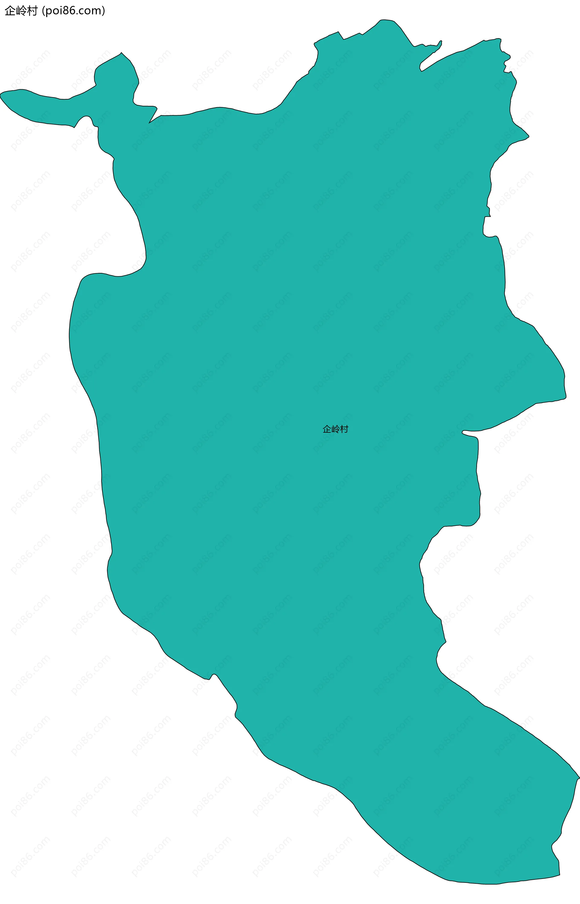 企岭村边界地图