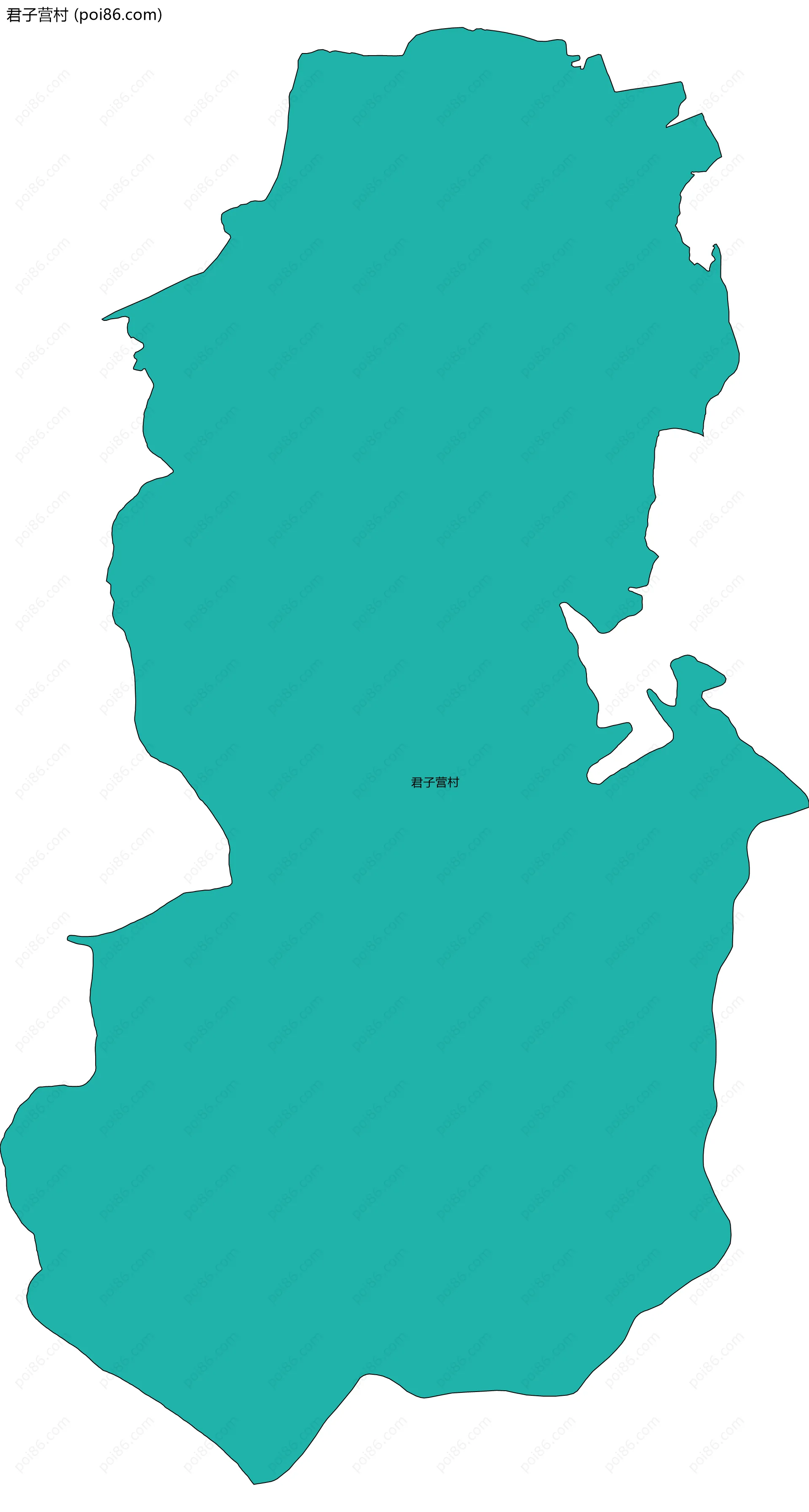 君子营村边界地图