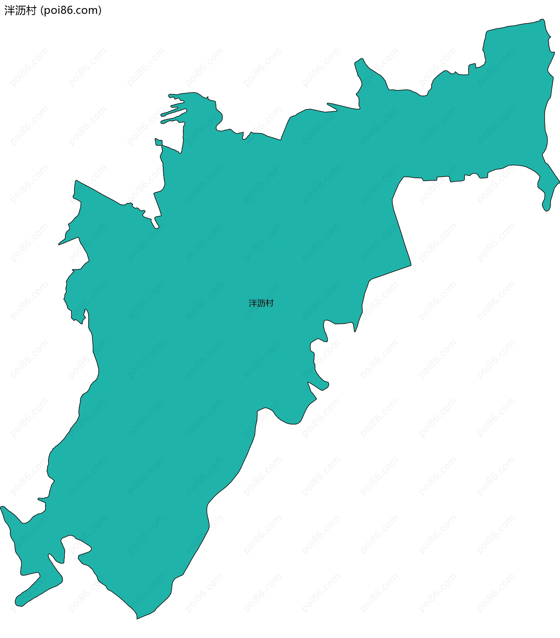 泮沥村边界地图