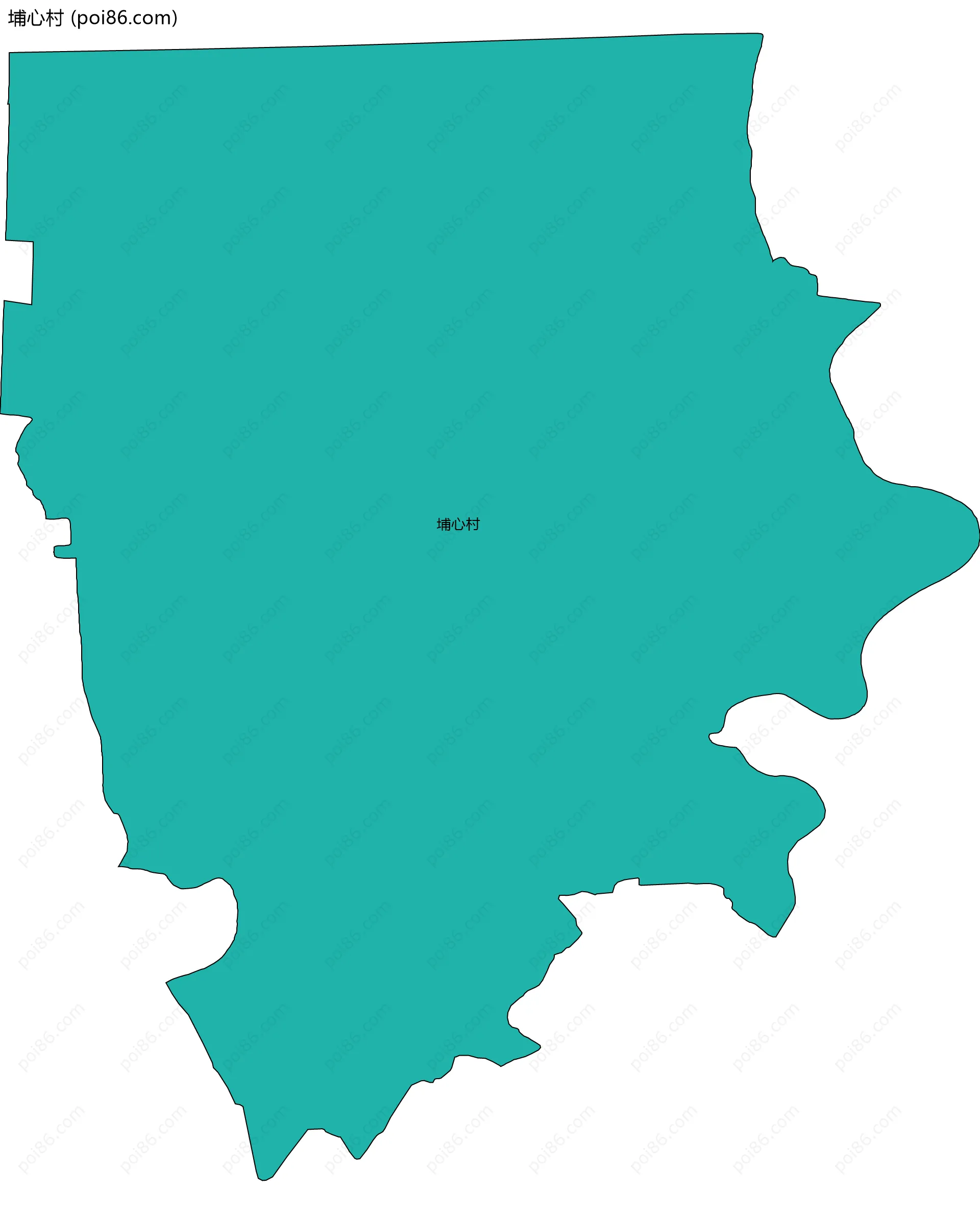 埔心村边界地图