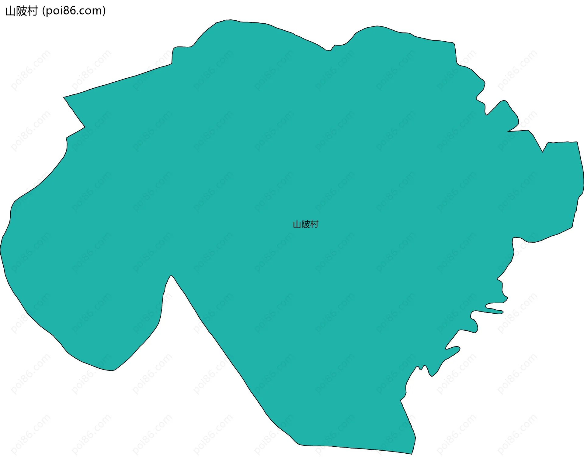 山陂村边界地图