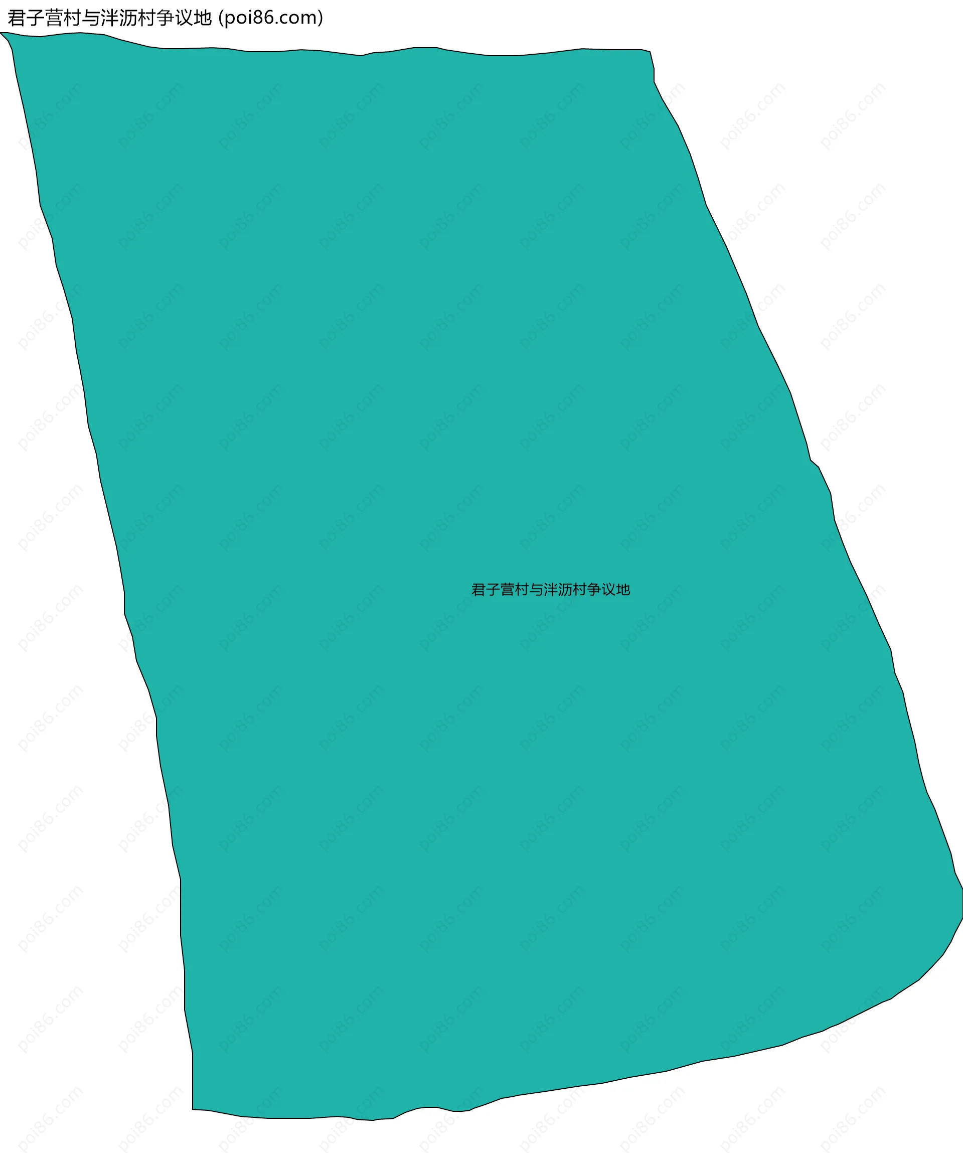 君子营村与泮沥村争议地边界地图