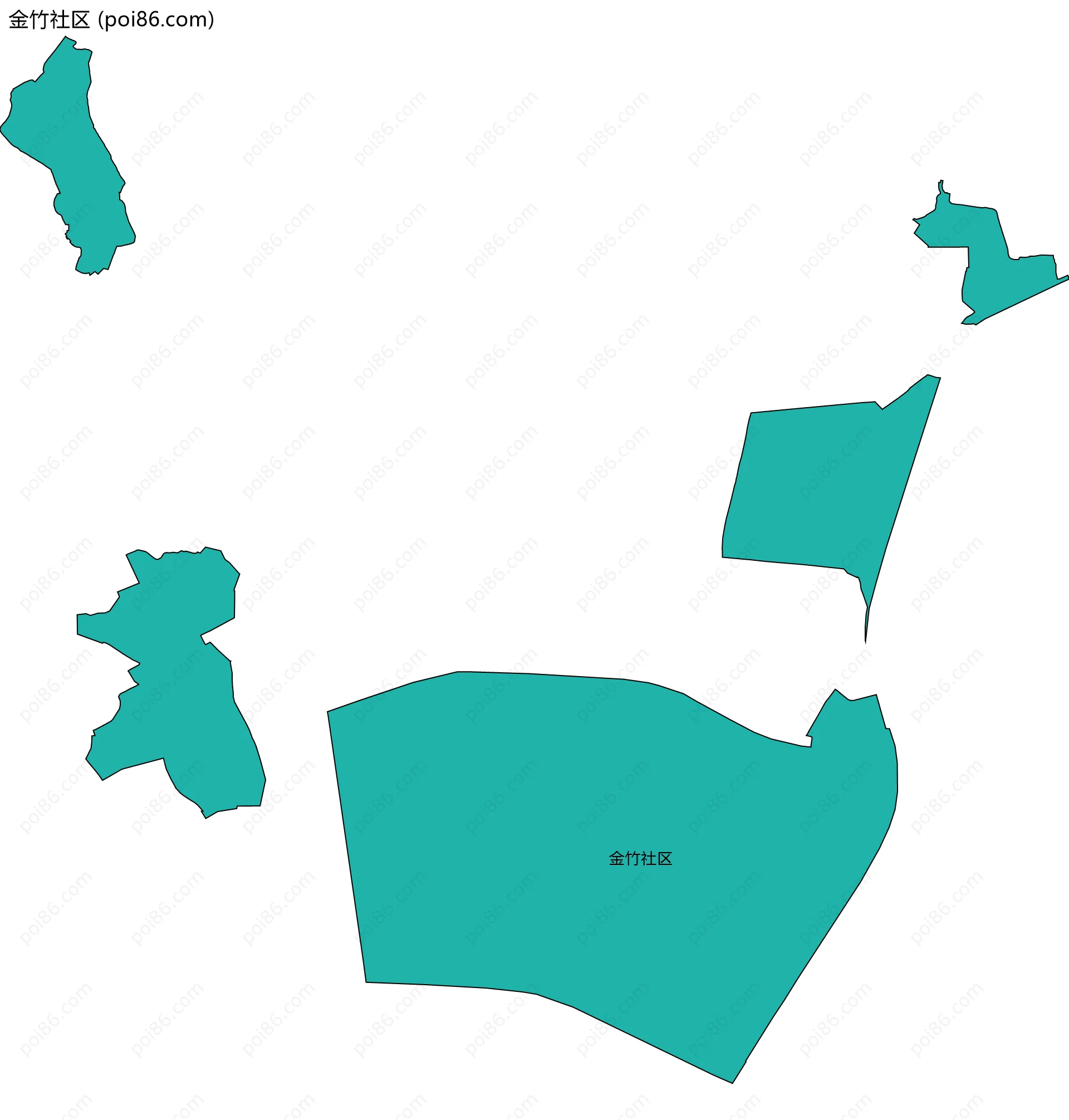 金竹社区边界地图