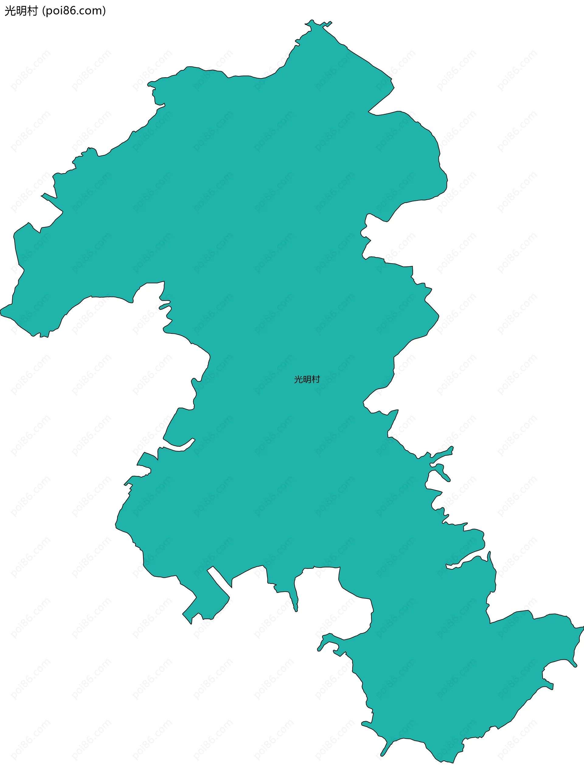 光明村边界地图