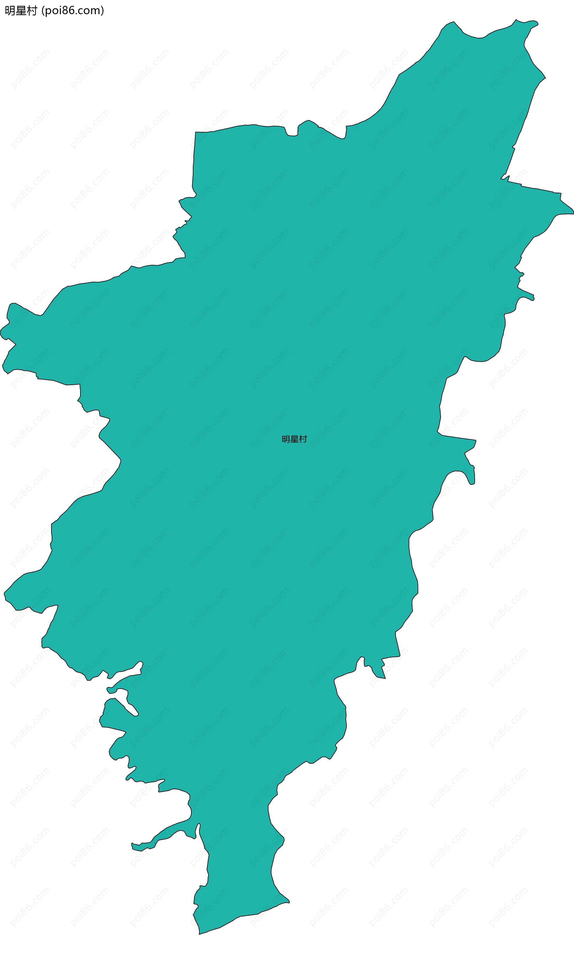 明星村边界地图