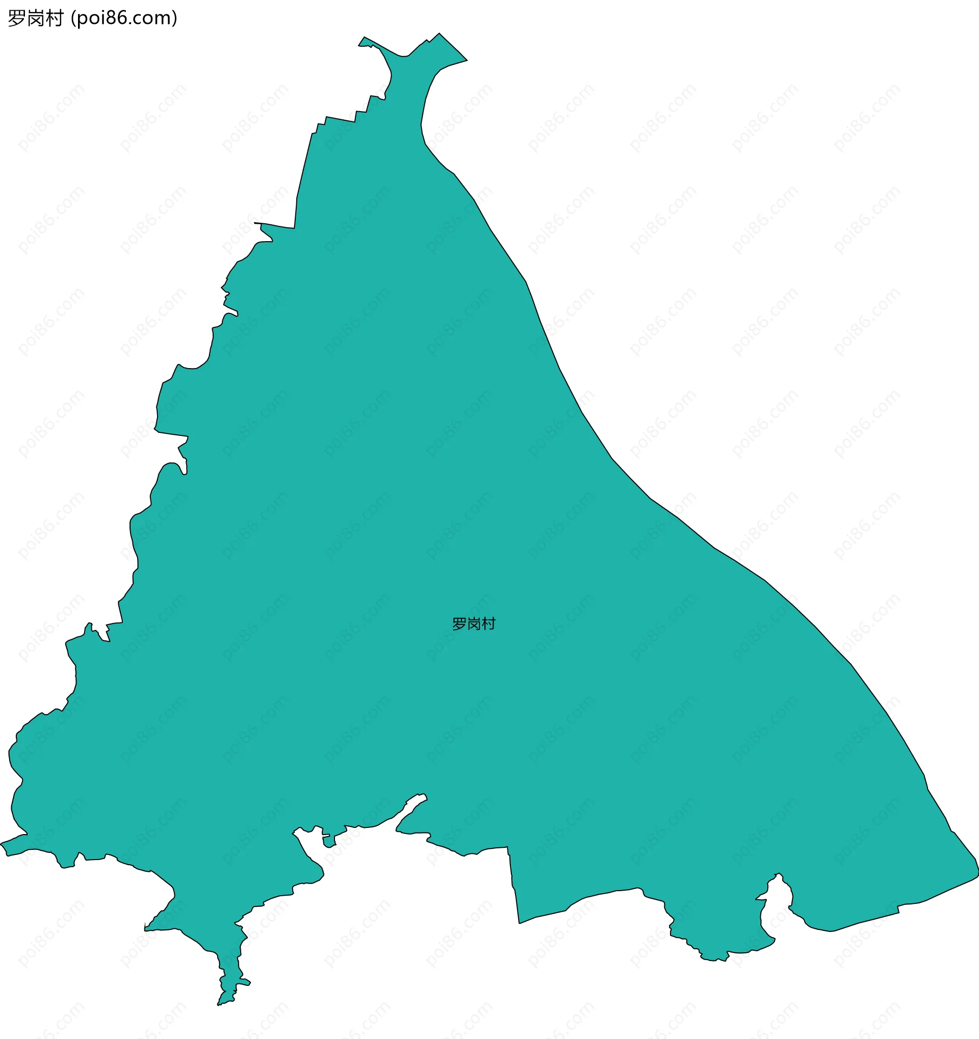 罗岗村边界地图