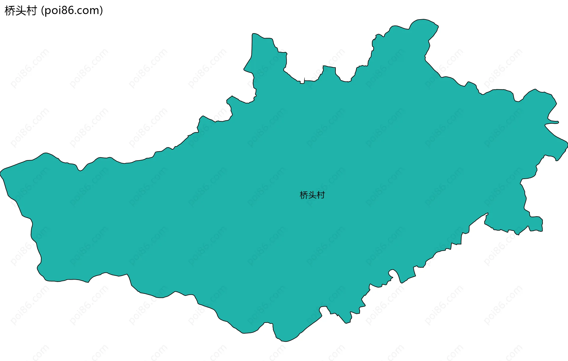 桥头村边界地图