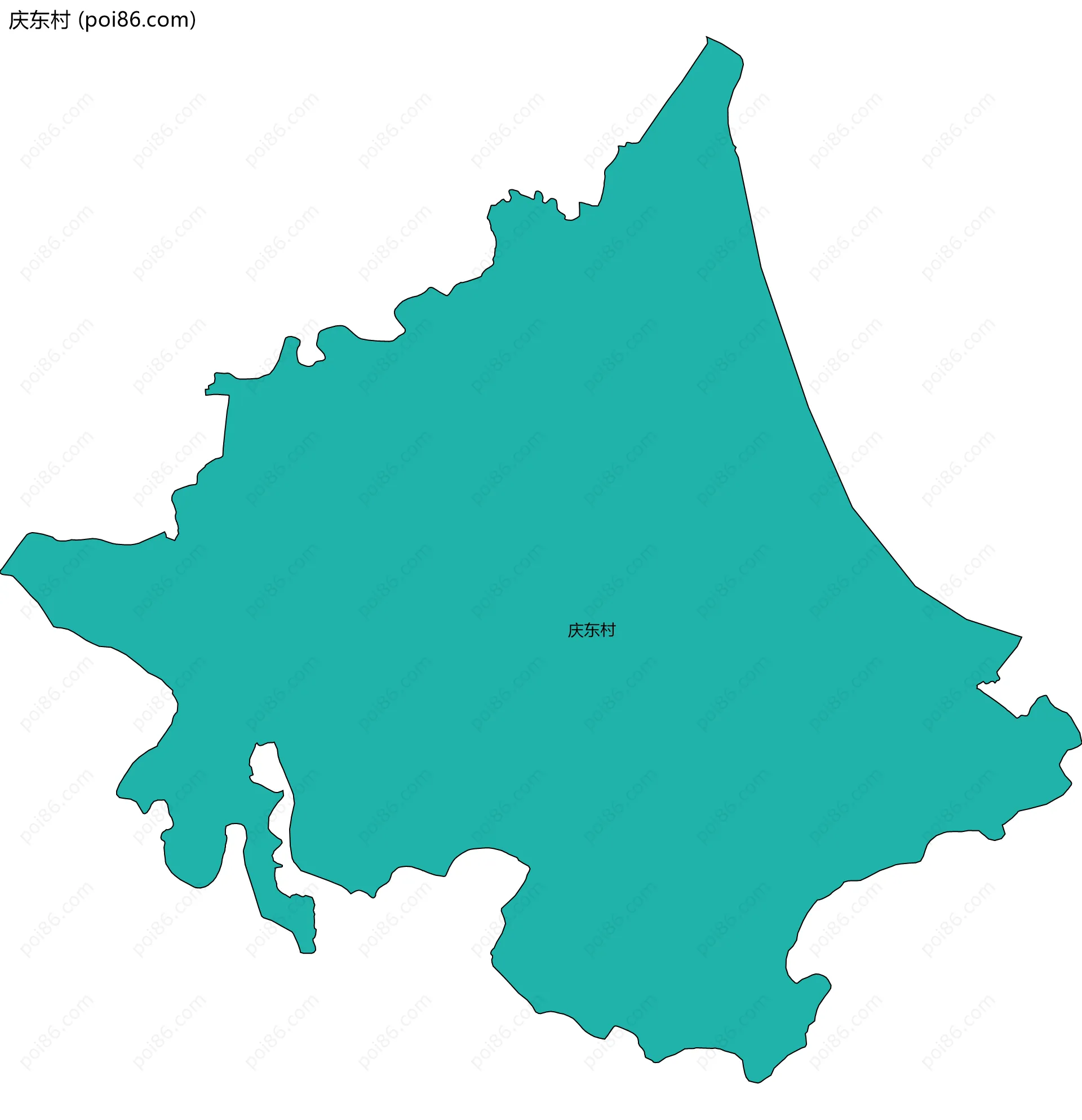 庆东村边界地图