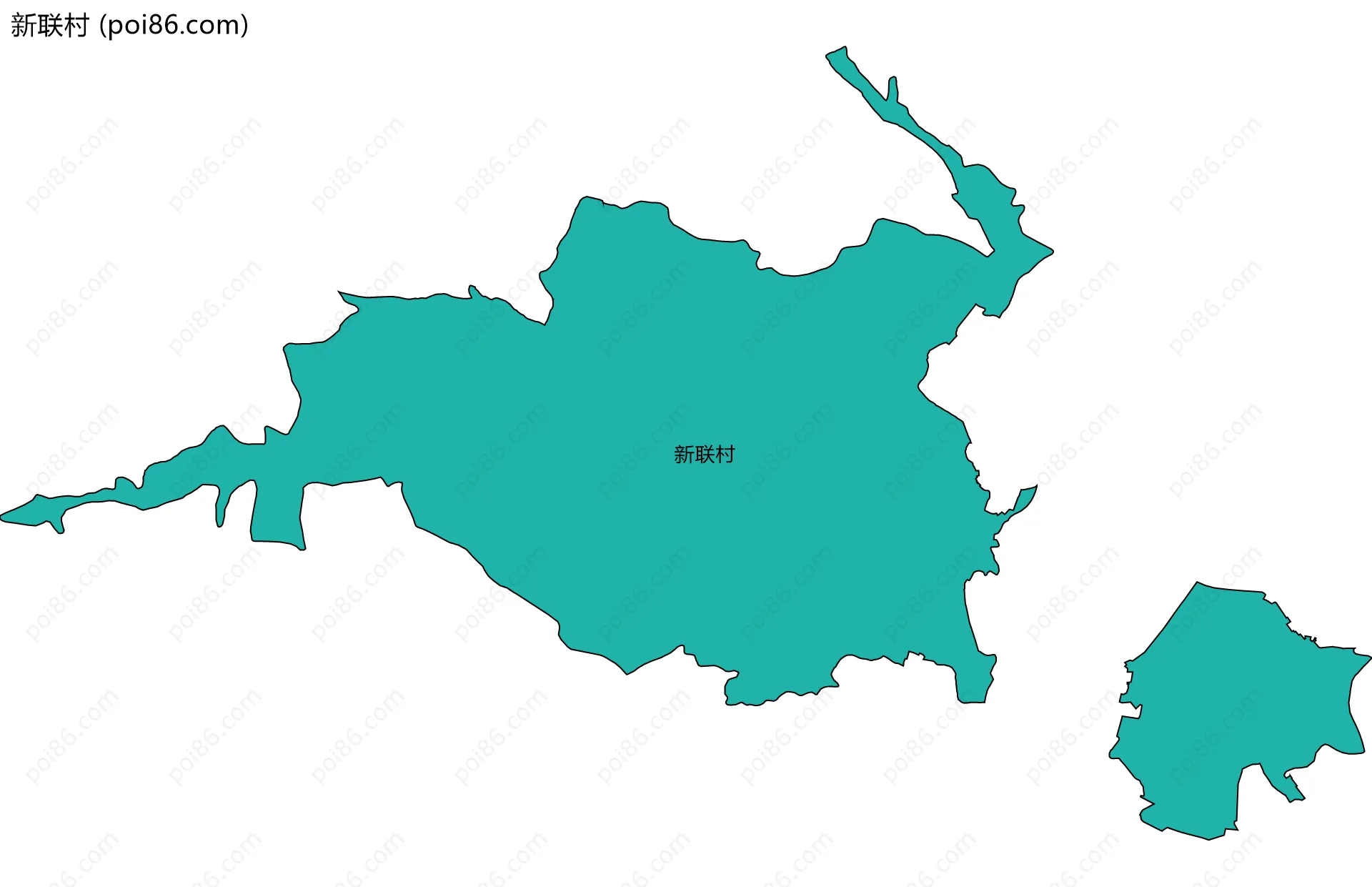 新联村边界地图