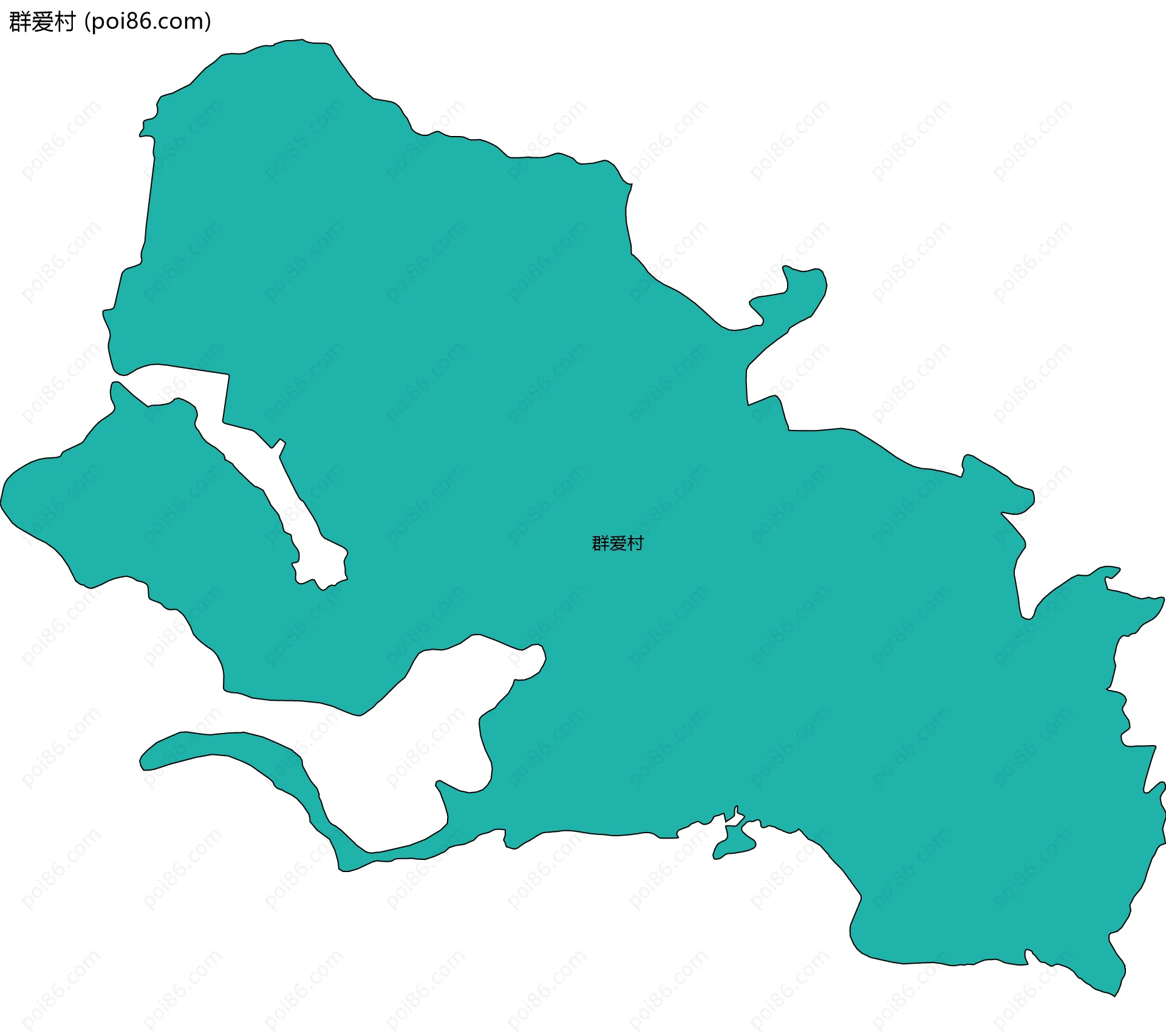 群爱村边界地图
