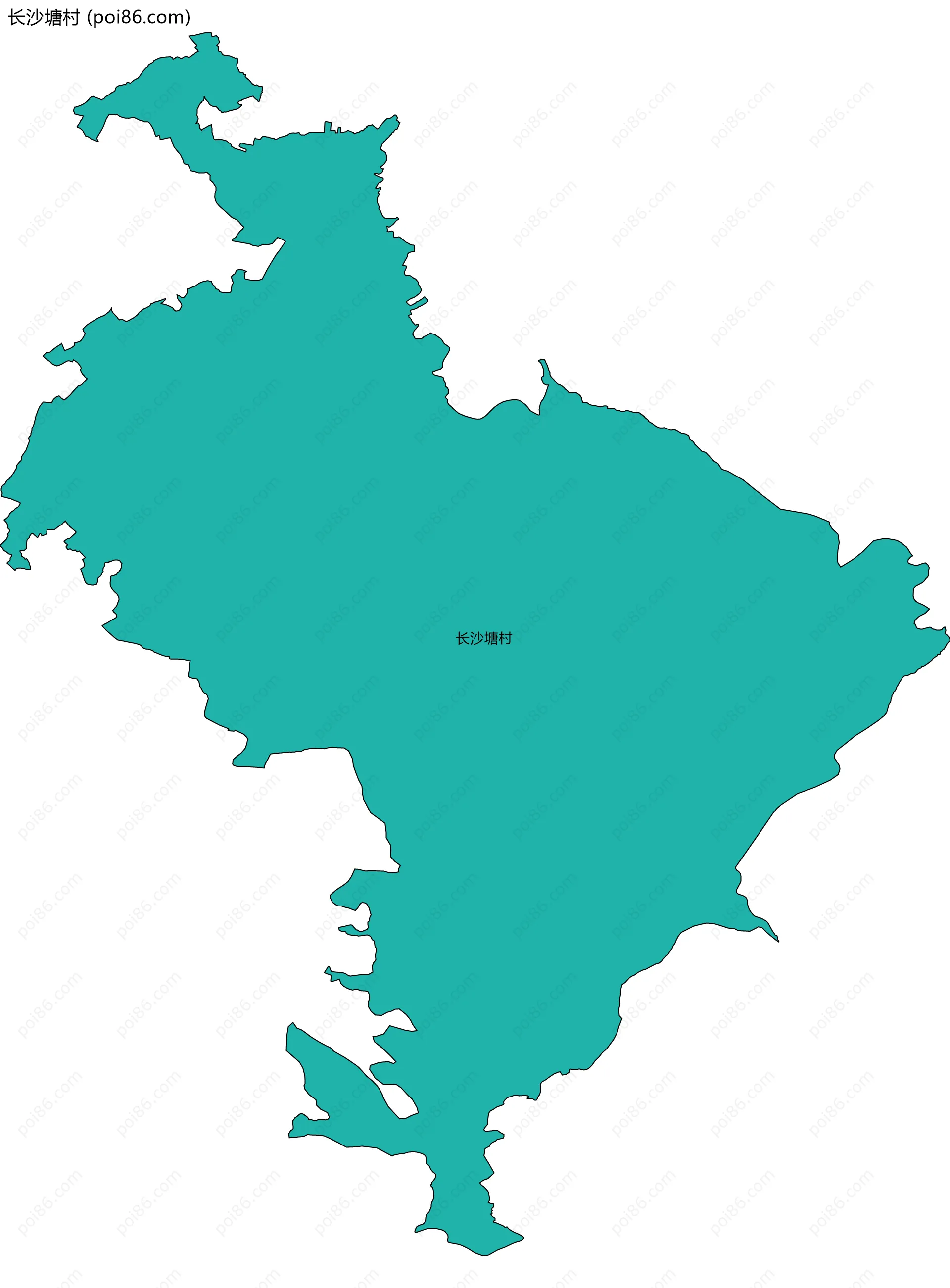 长沙塘村边界地图