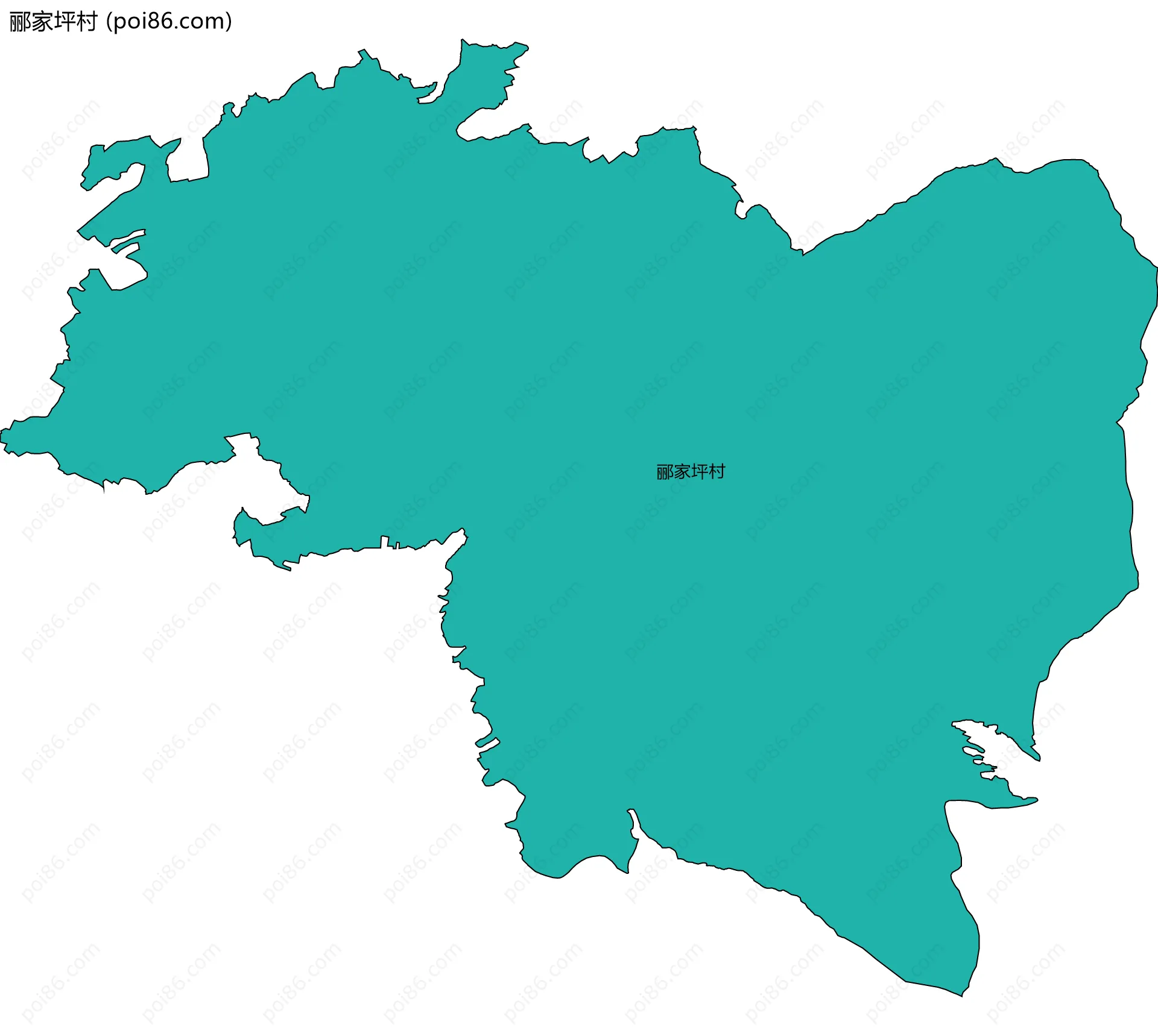 郦家坪村边界地图