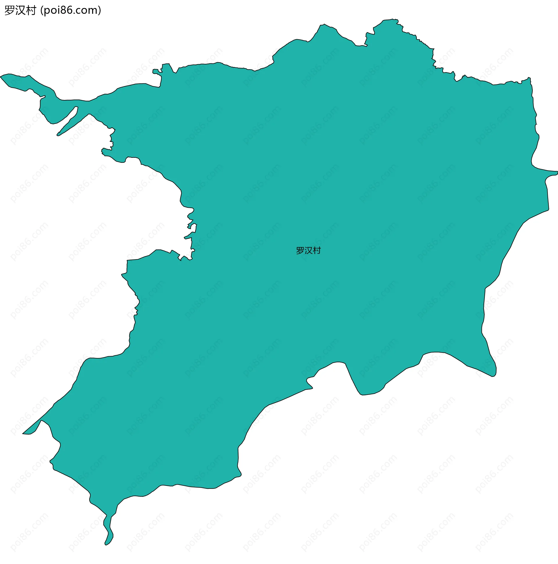 罗汉村边界地图