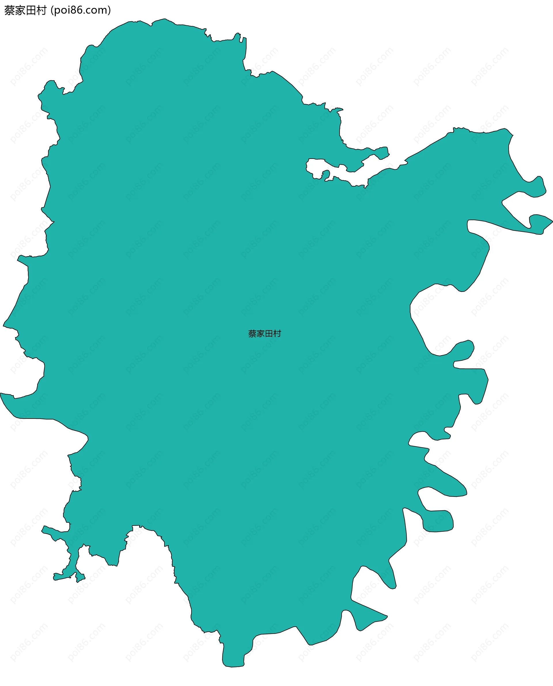 蔡家田村边界地图