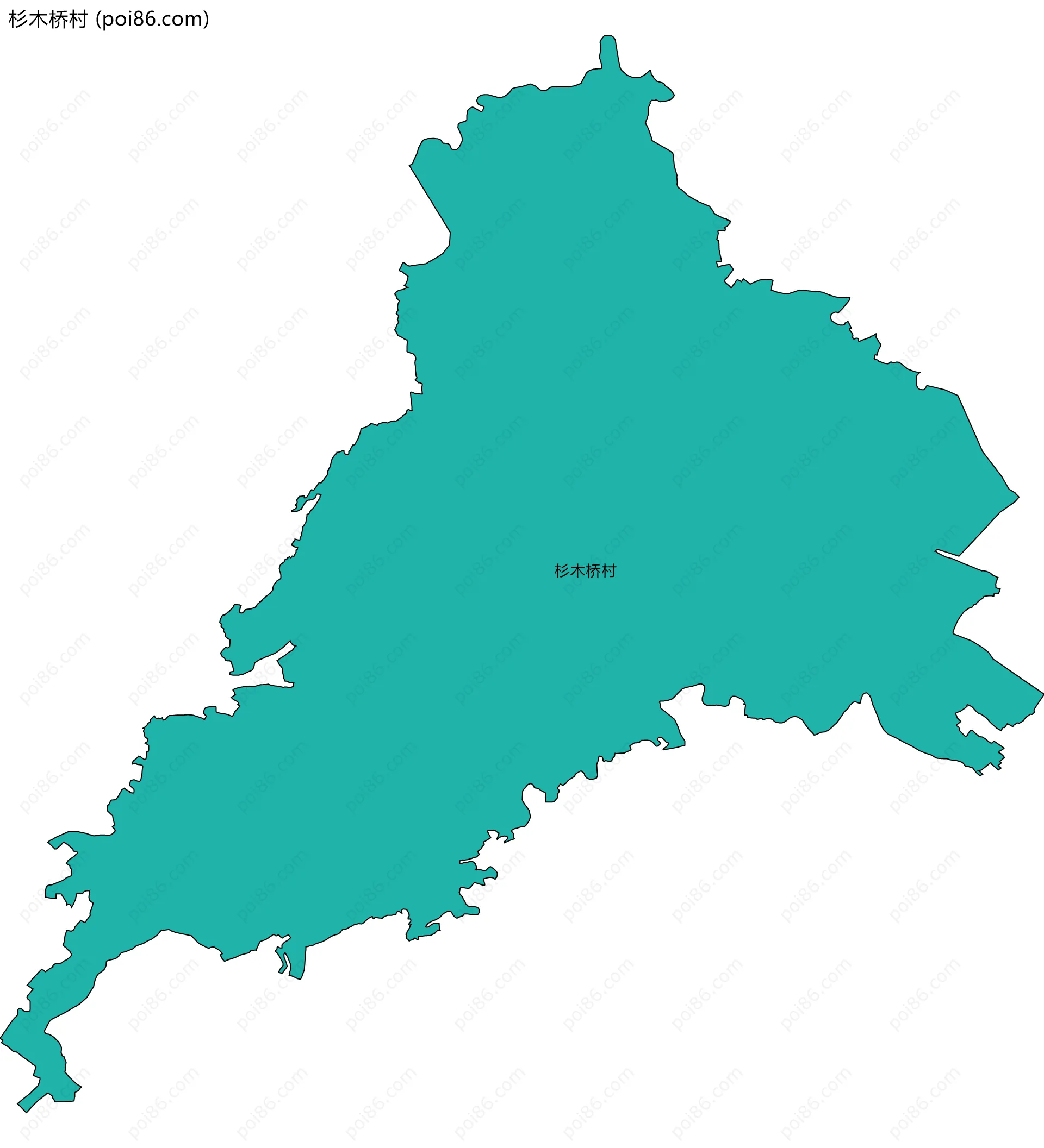 杉木桥村边界地图