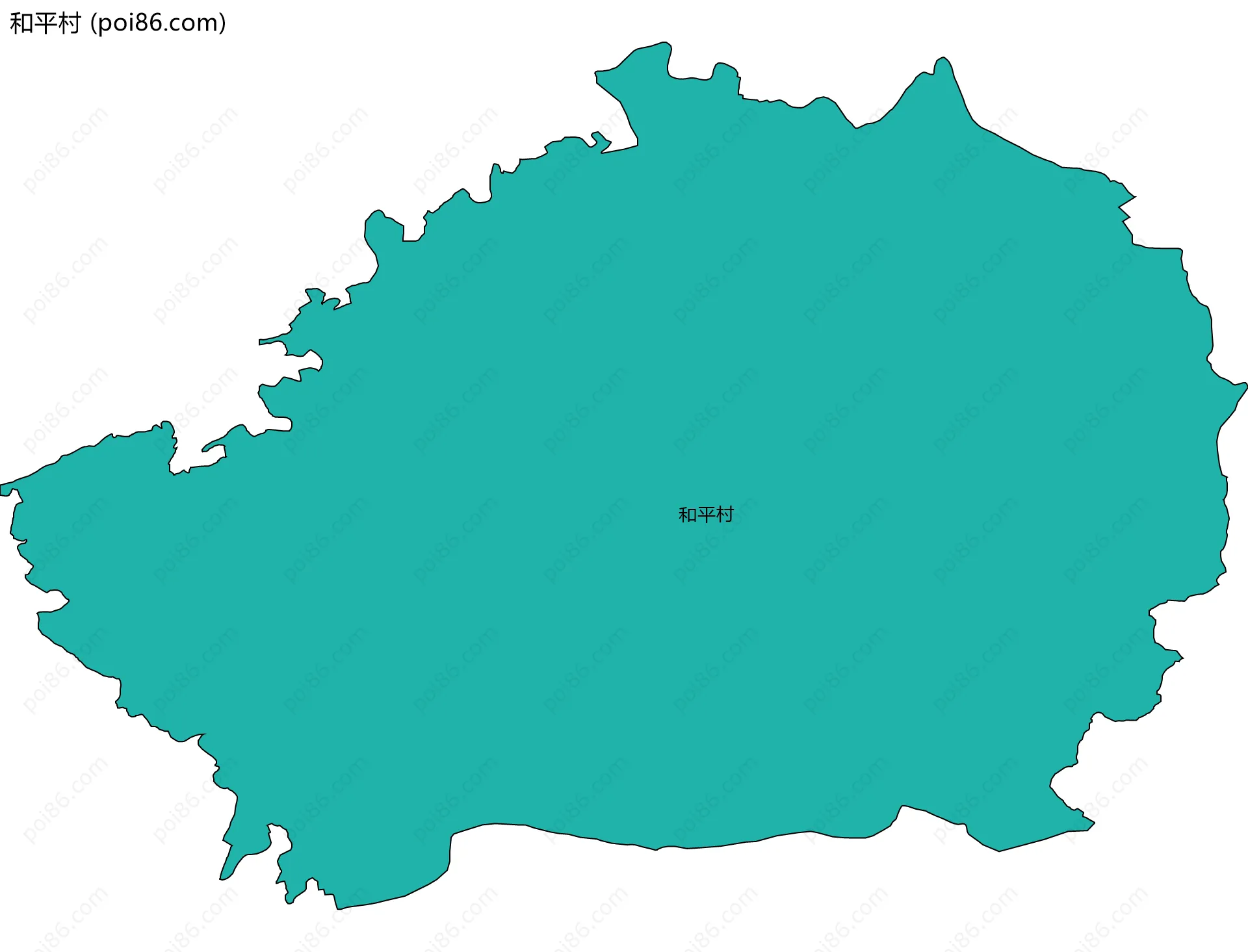 和平村边界地图
