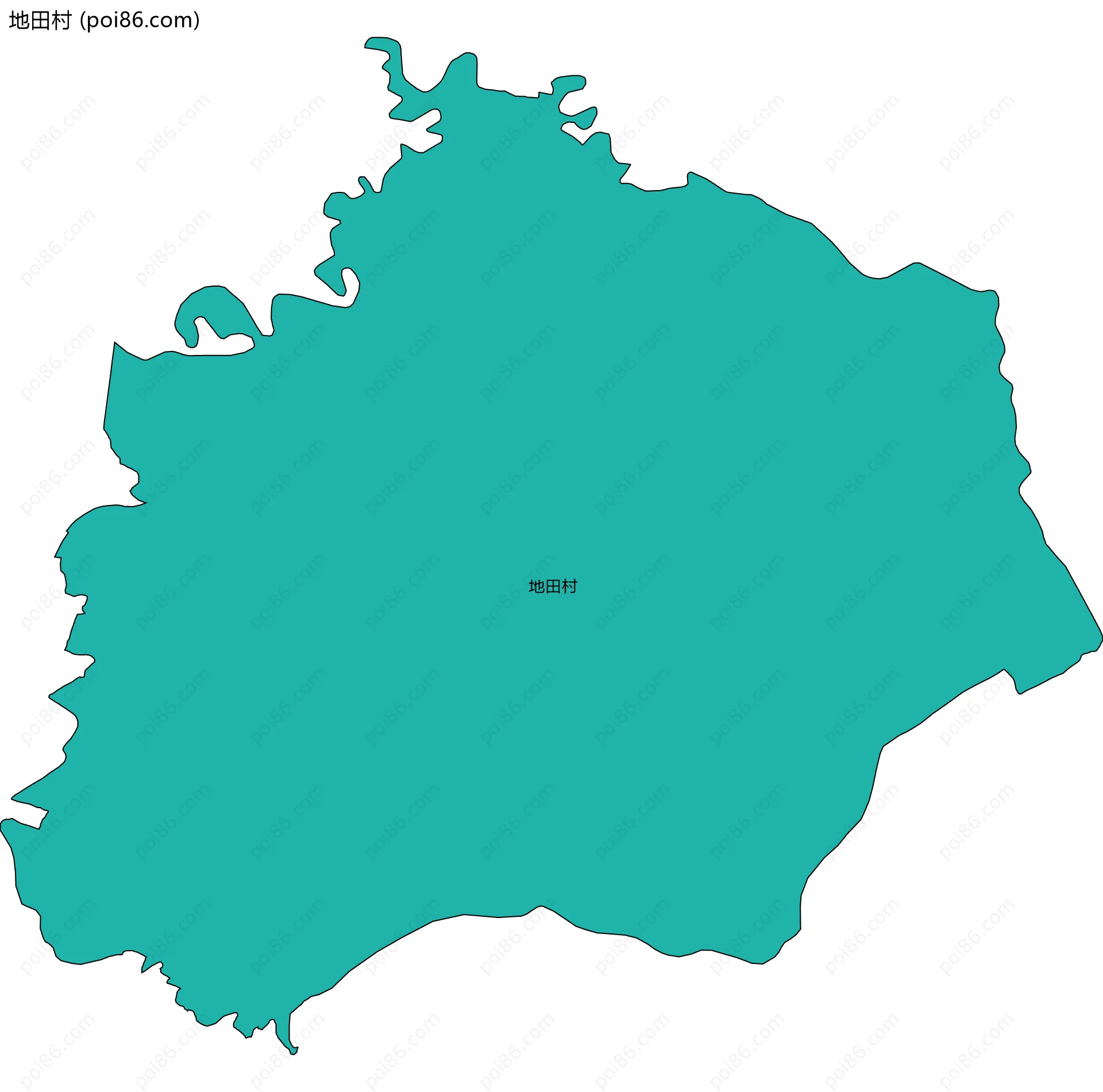 地田村边界地图