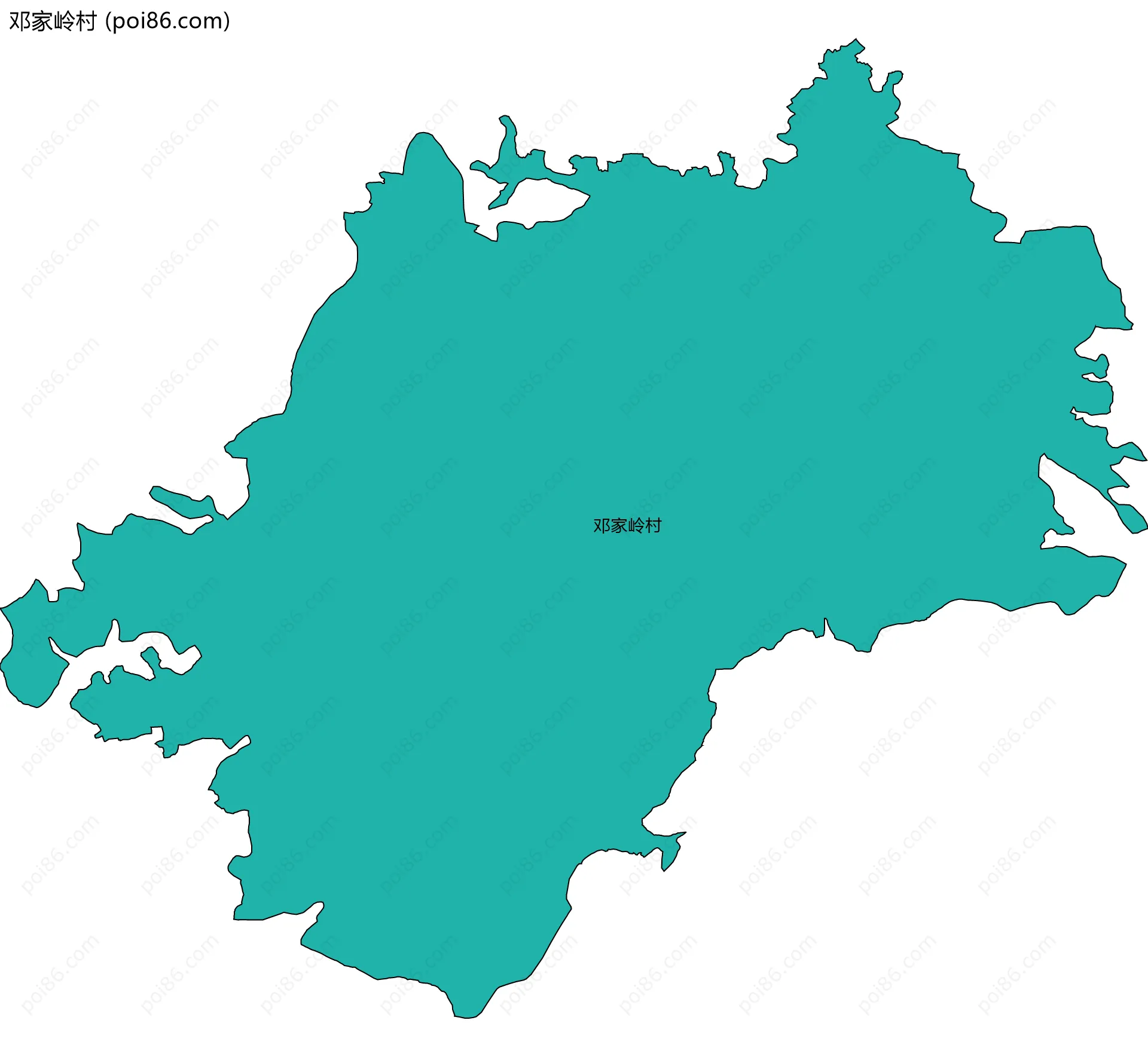 邓家岭村边界地图