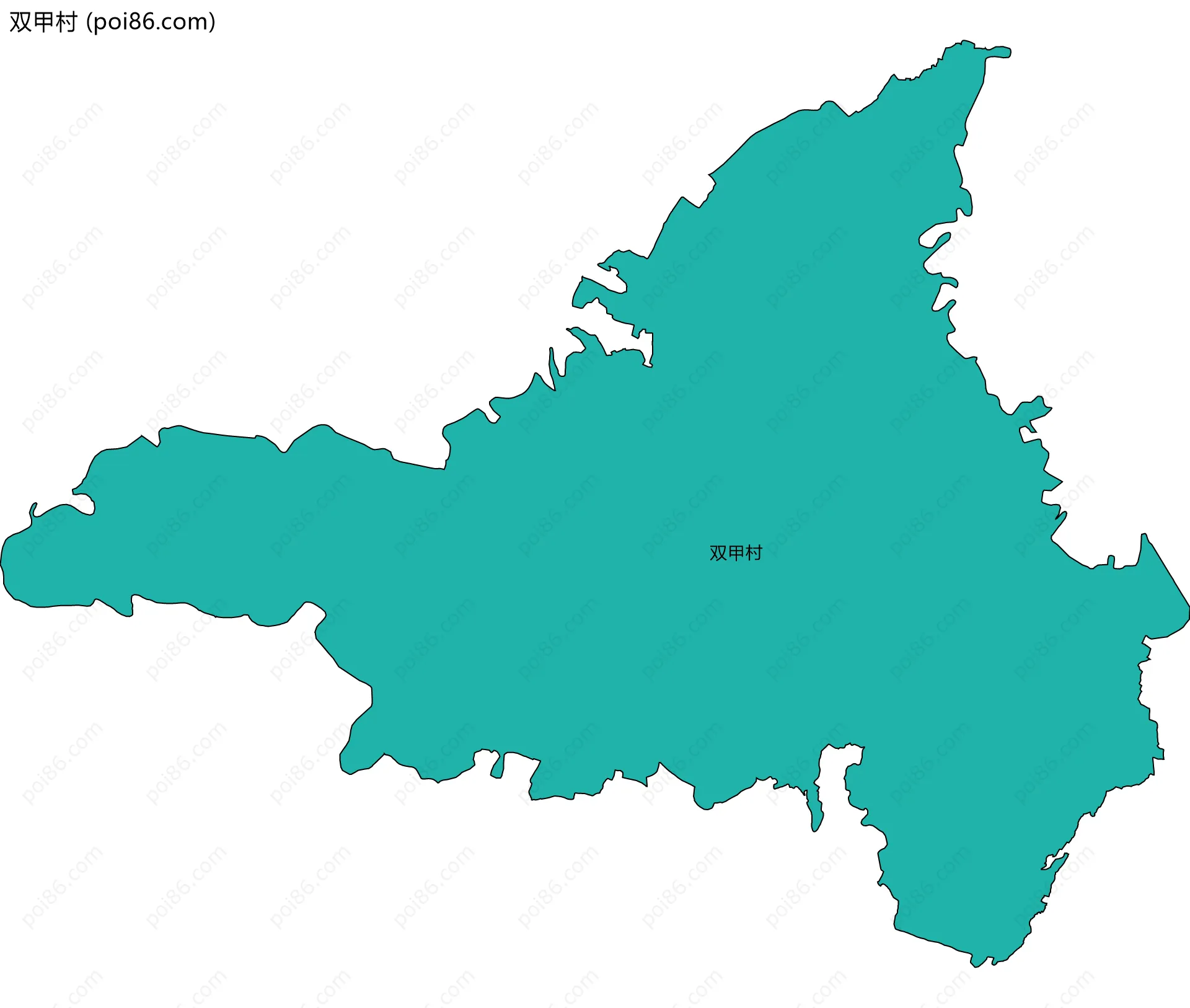 双甲村边界地图