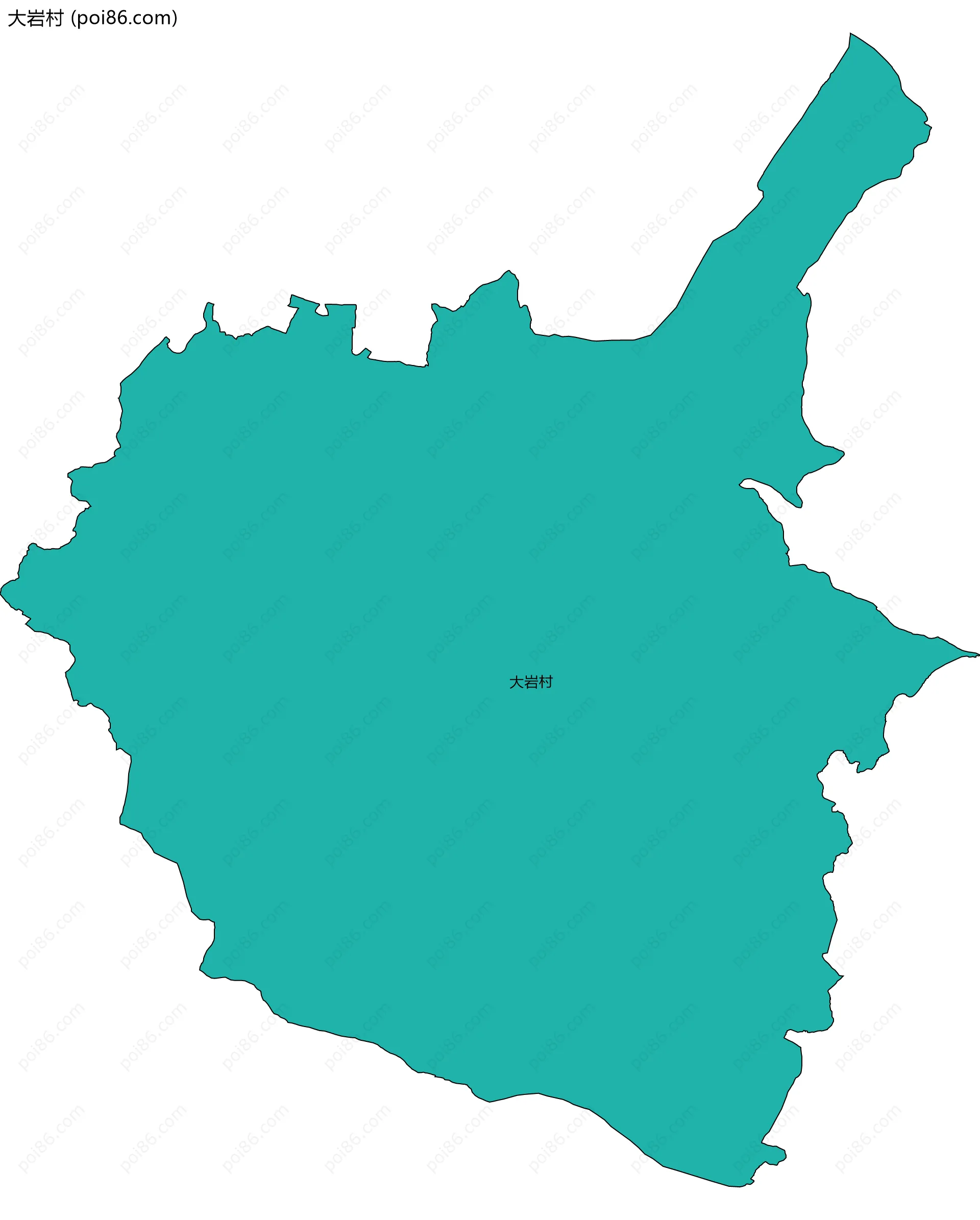 大岩村边界地图