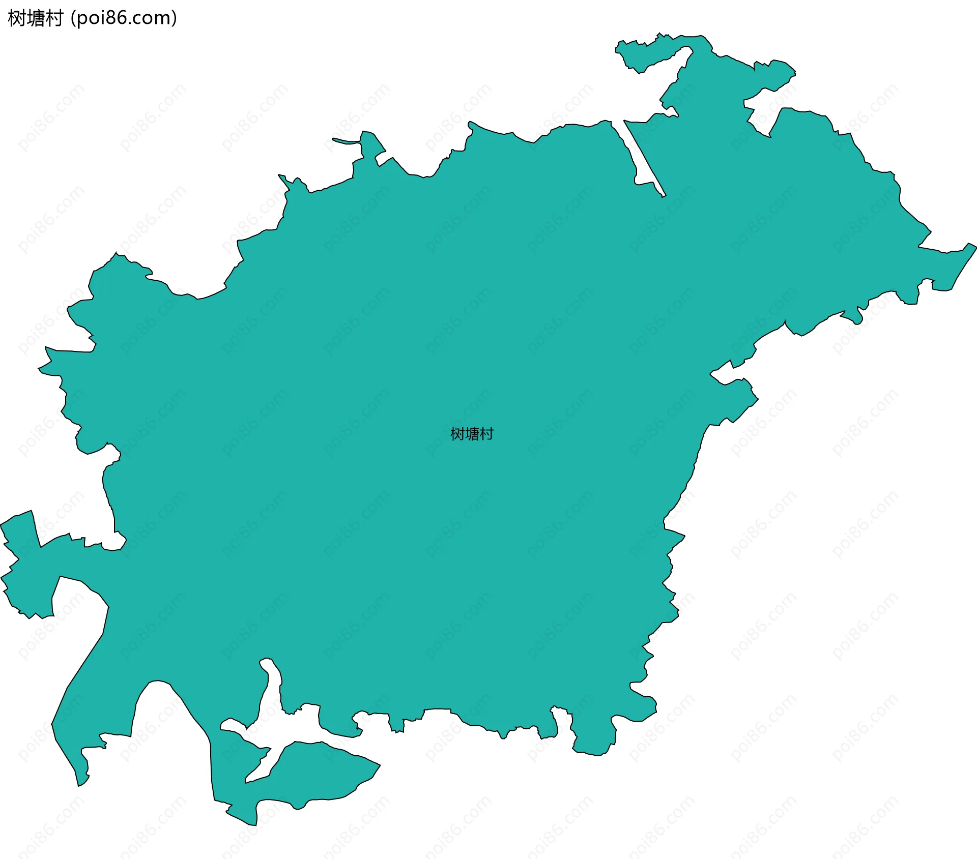 树塘村边界地图