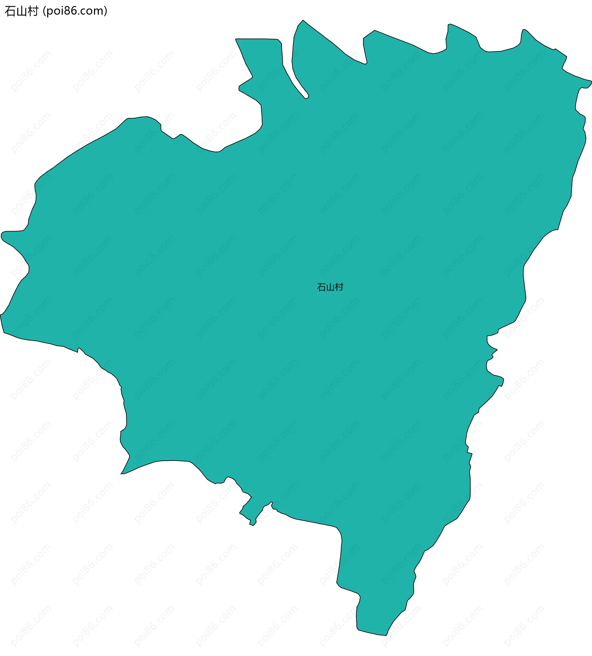 石山村边界地图