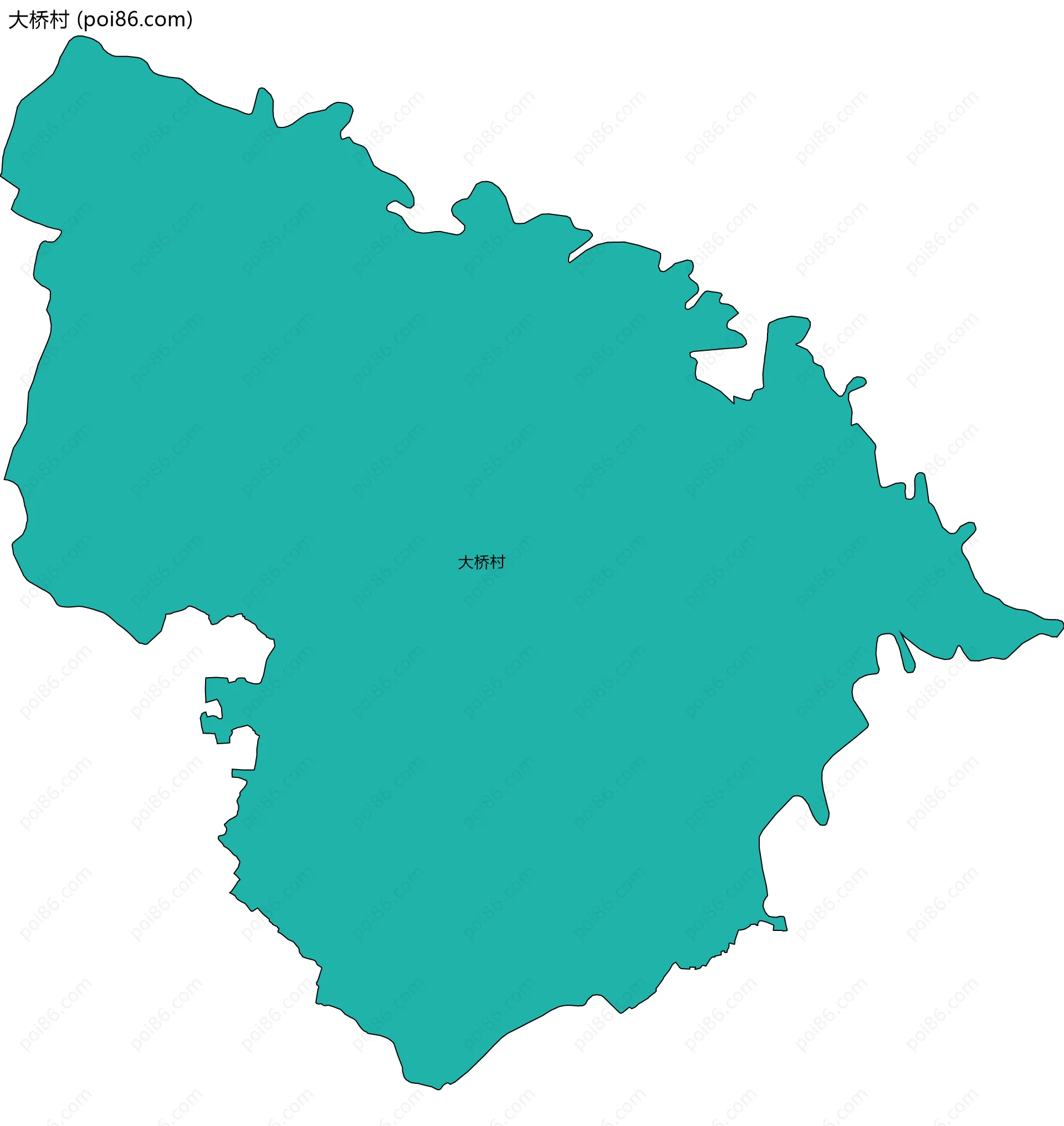 大桥村边界地图