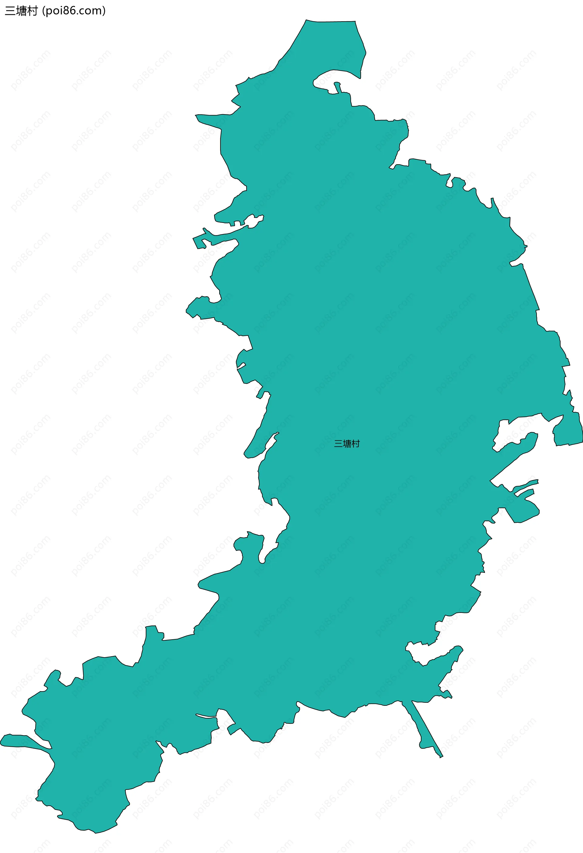 三塘村边界地图