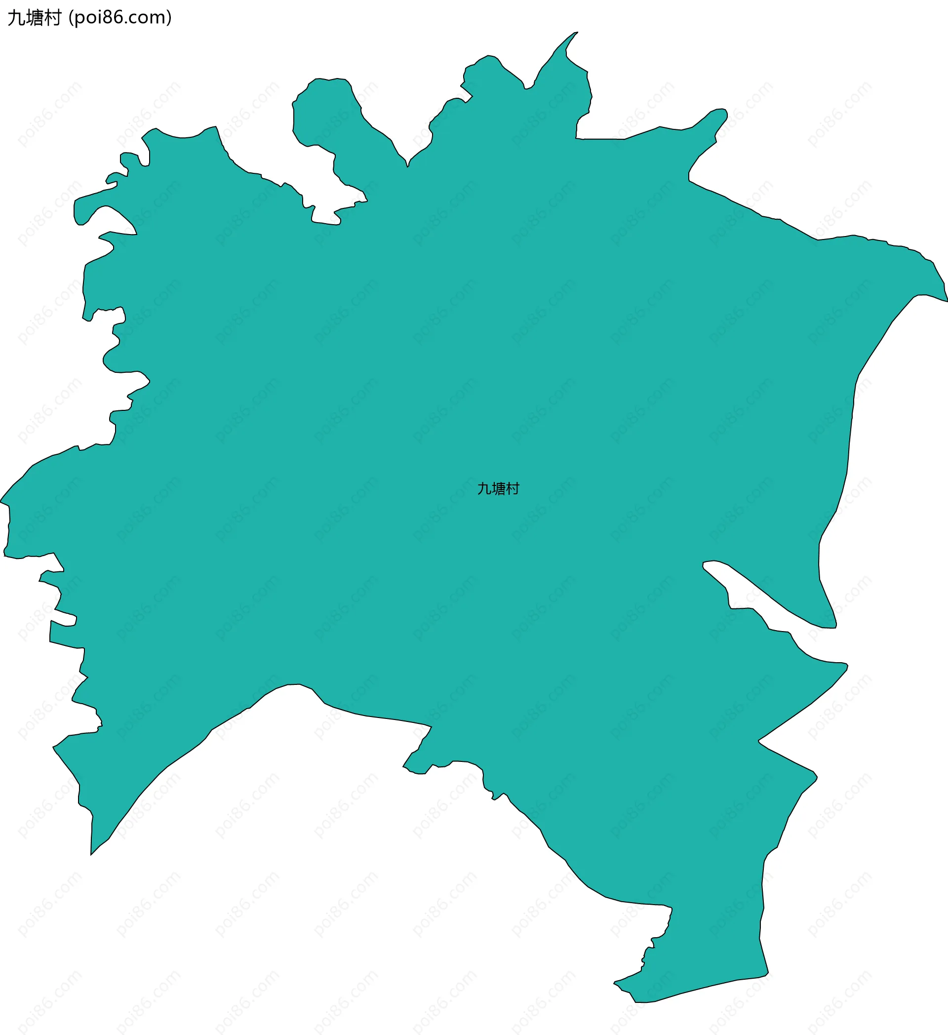 九塘村边界地图