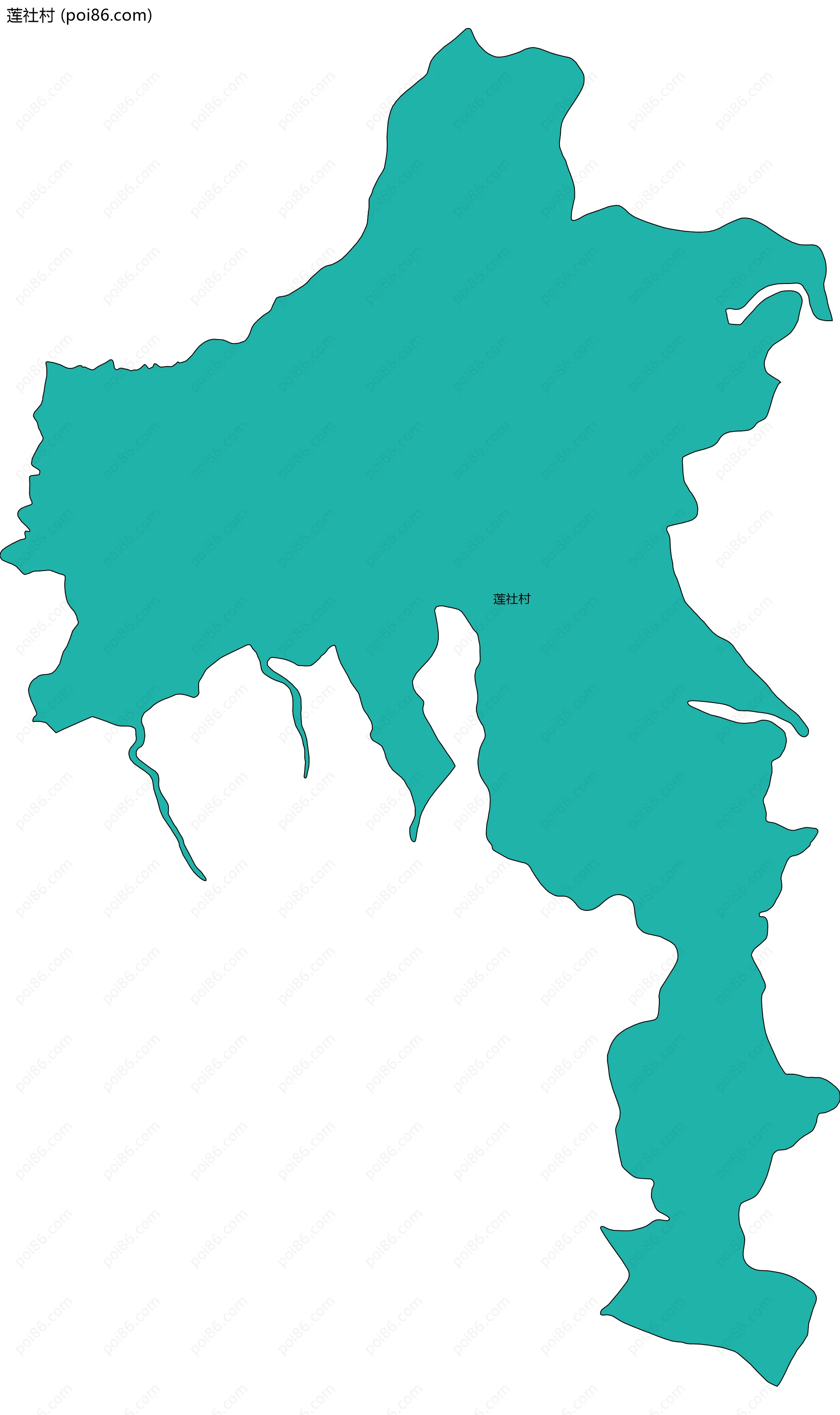 莲社村边界地图