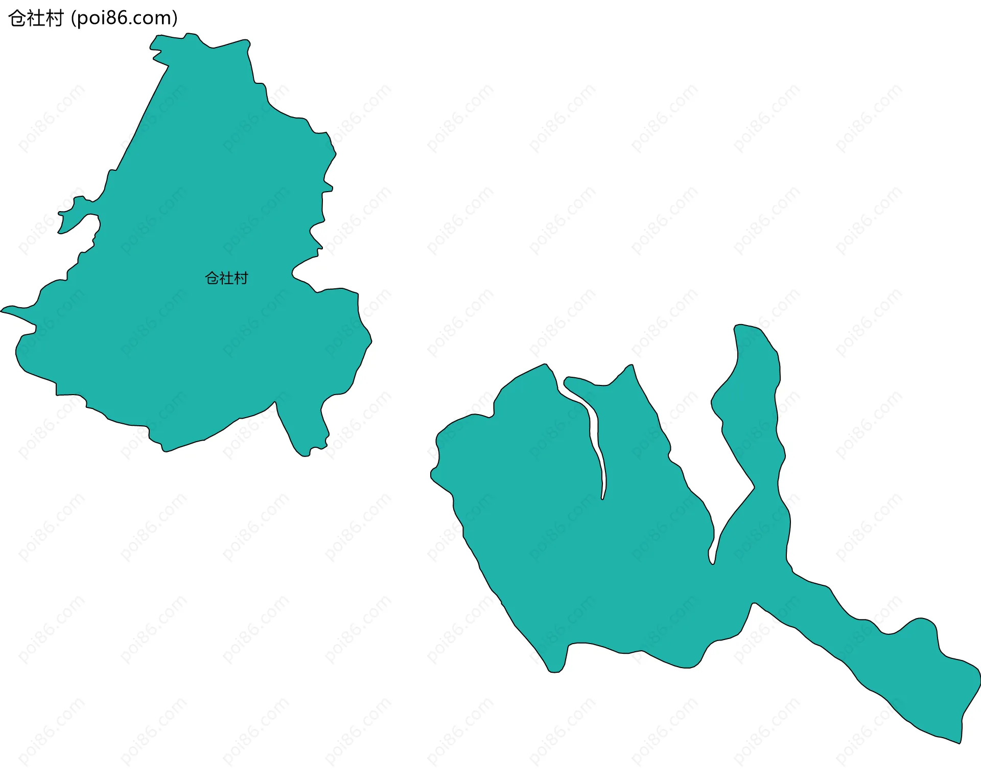 仓社村边界地图