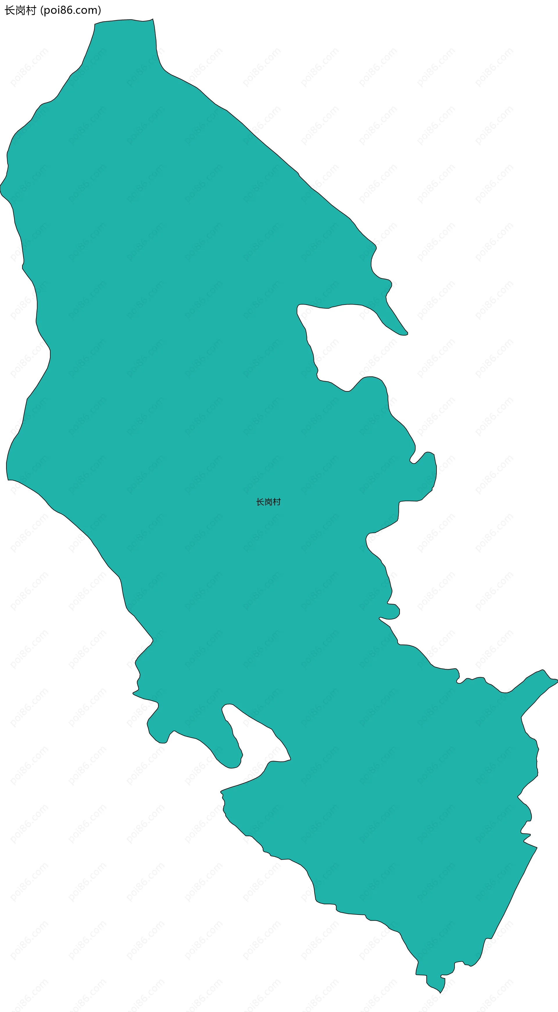 长岗村边界地图