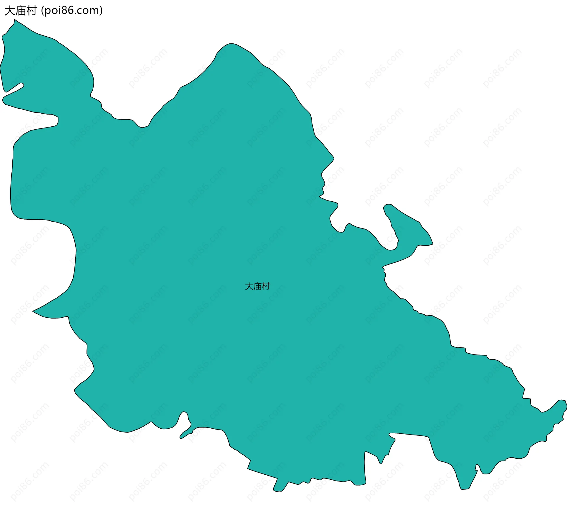 大庙村边界地图