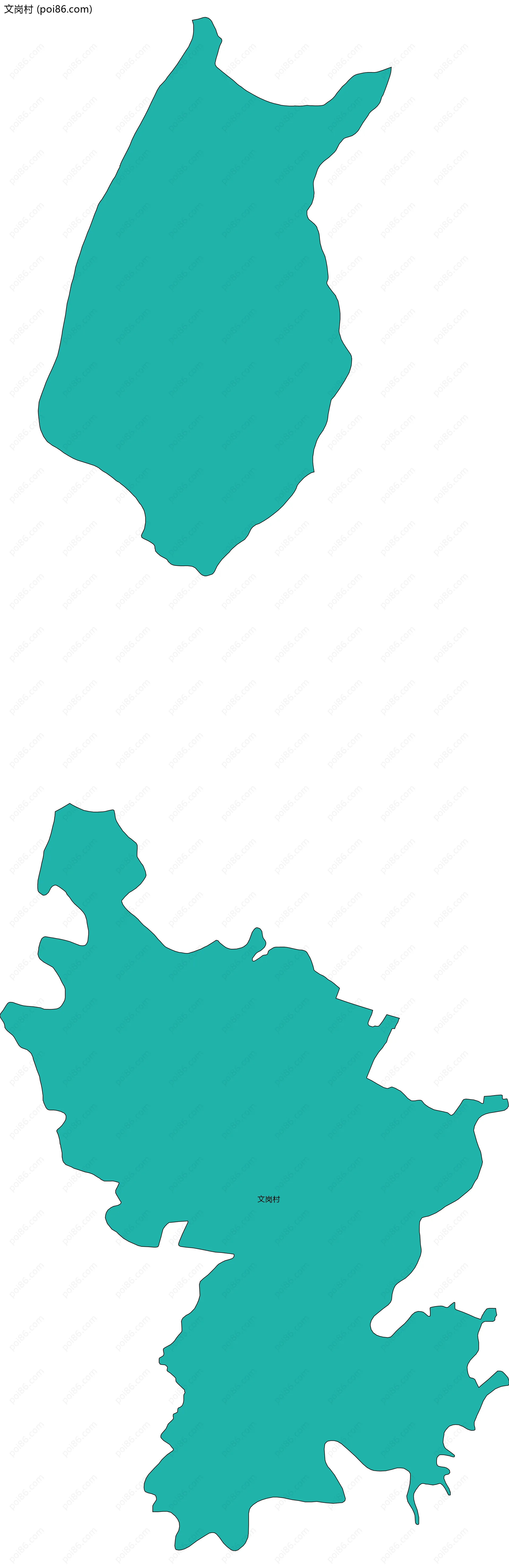 文岗村边界地图