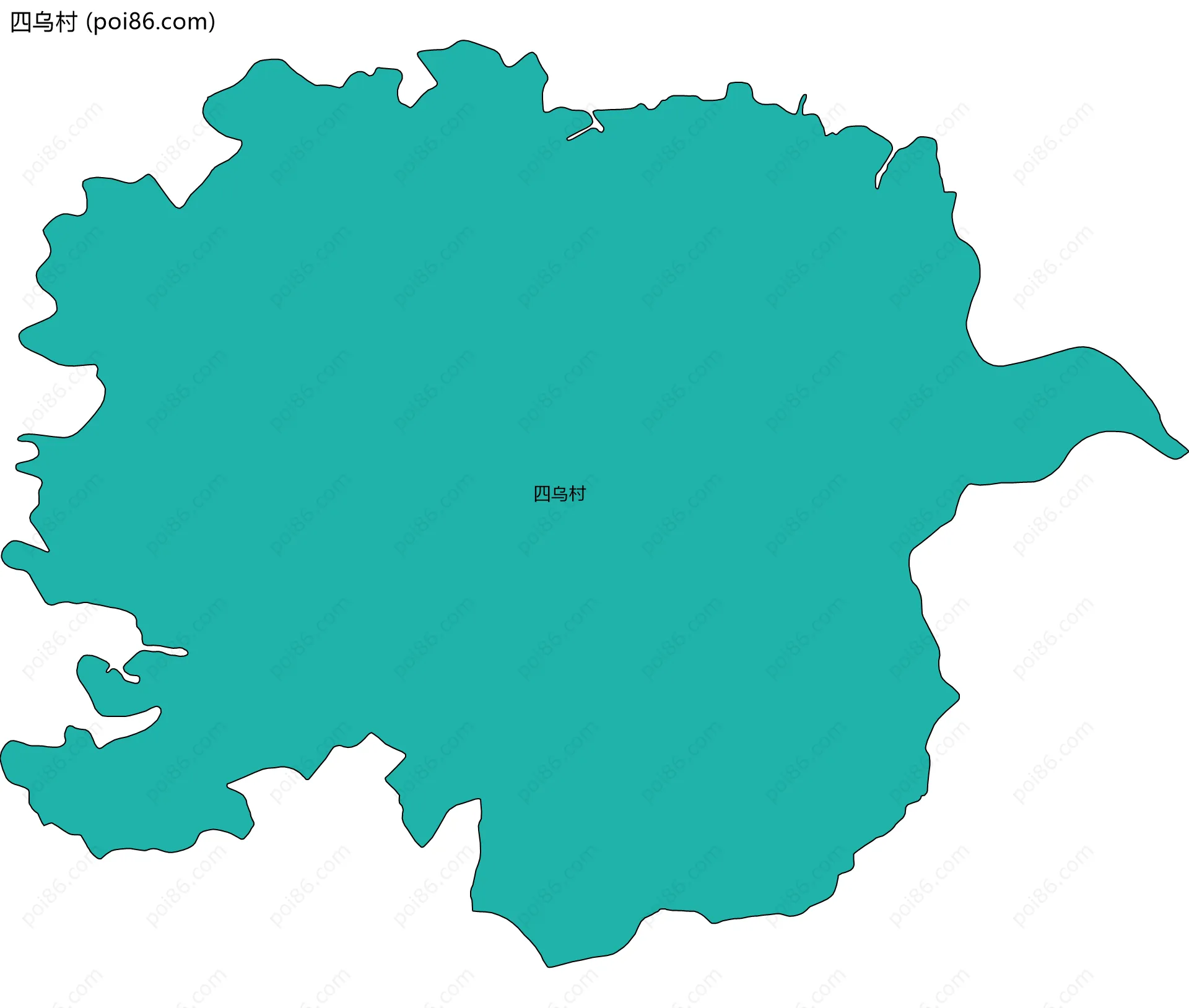 四乌村边界地图