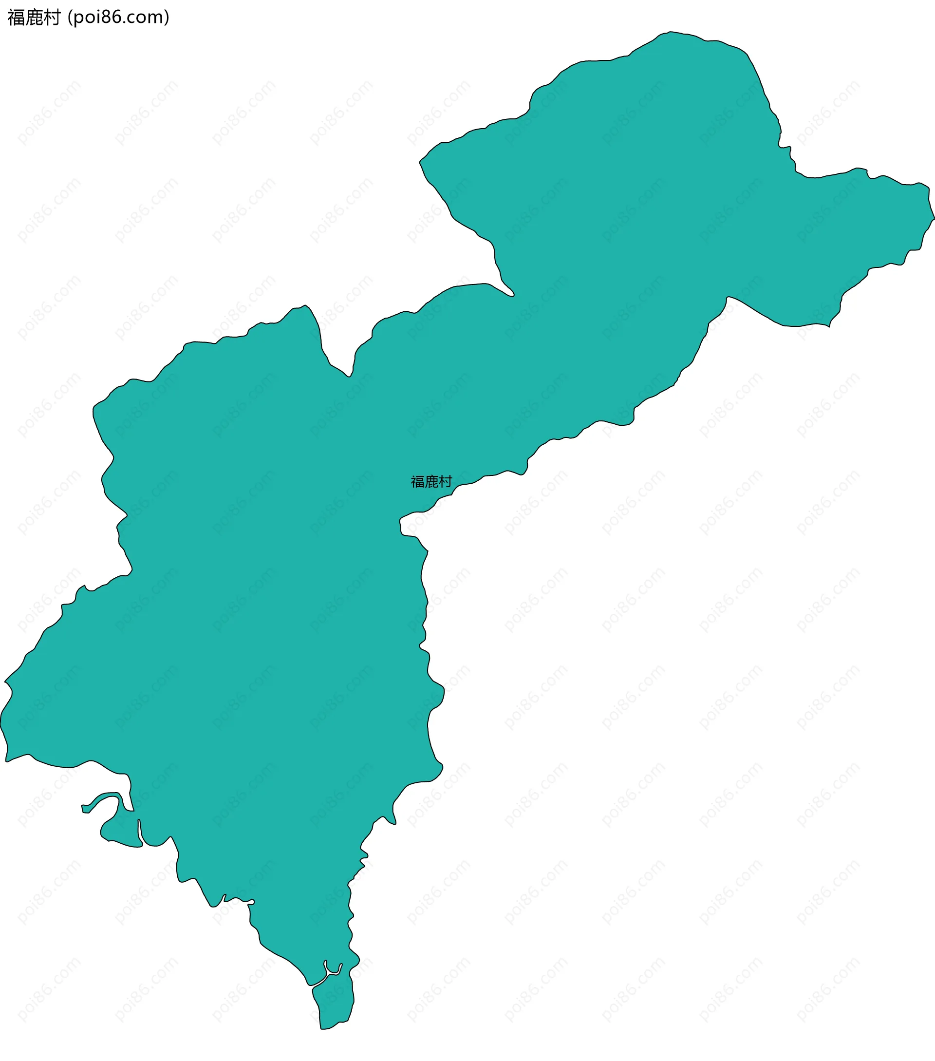 福鹿村边界地图