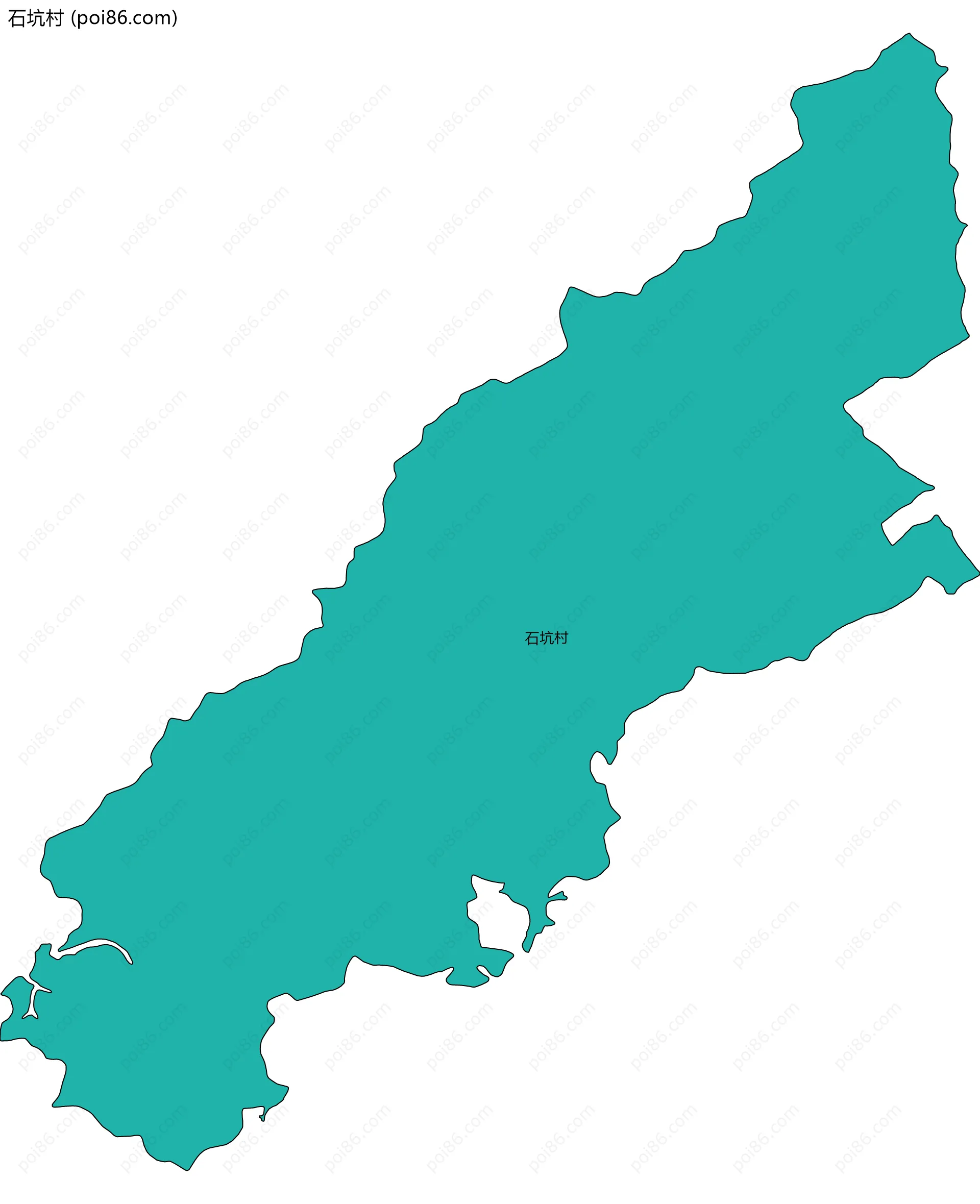 石坑村边界地图