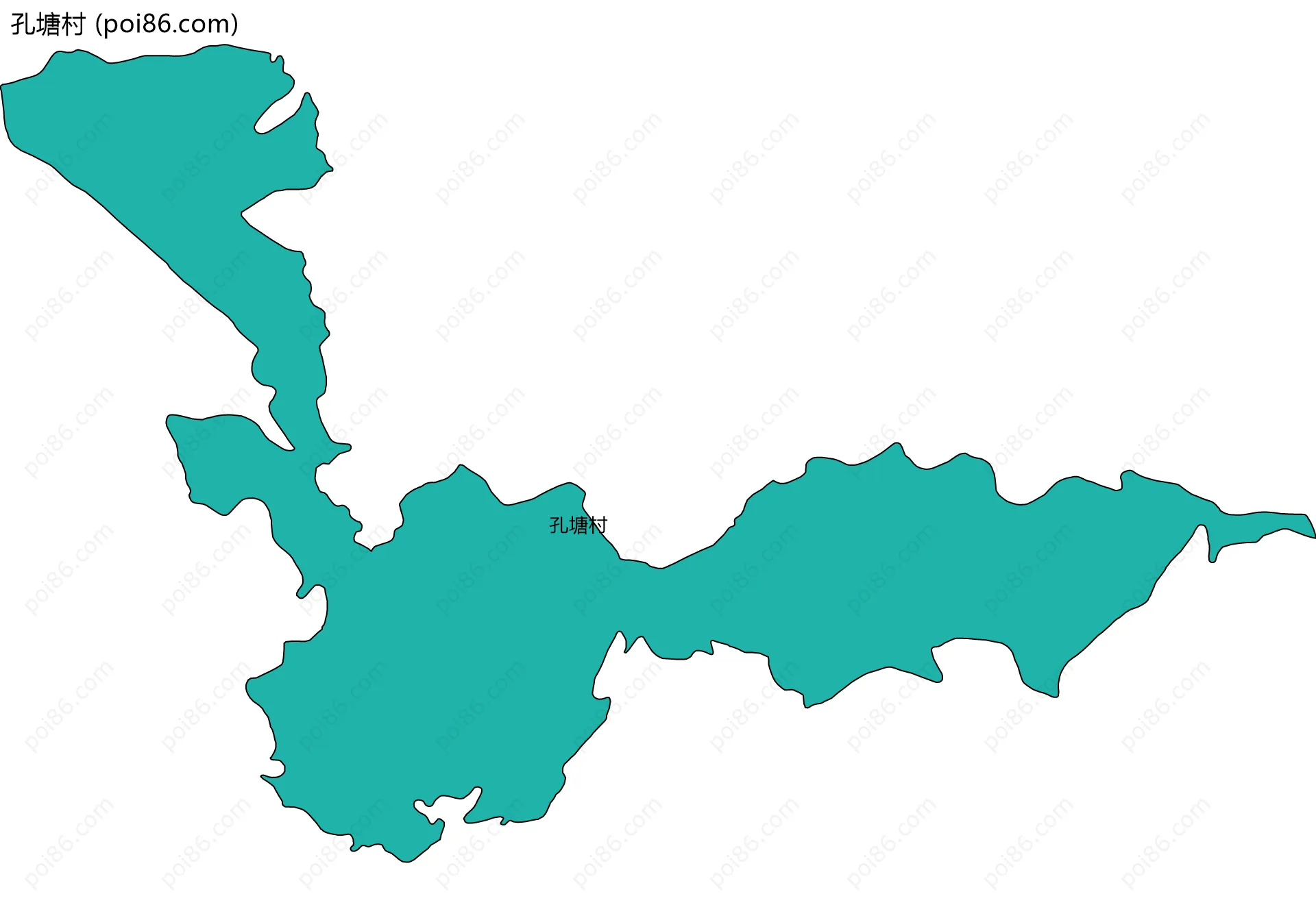 孔塘村边界地图