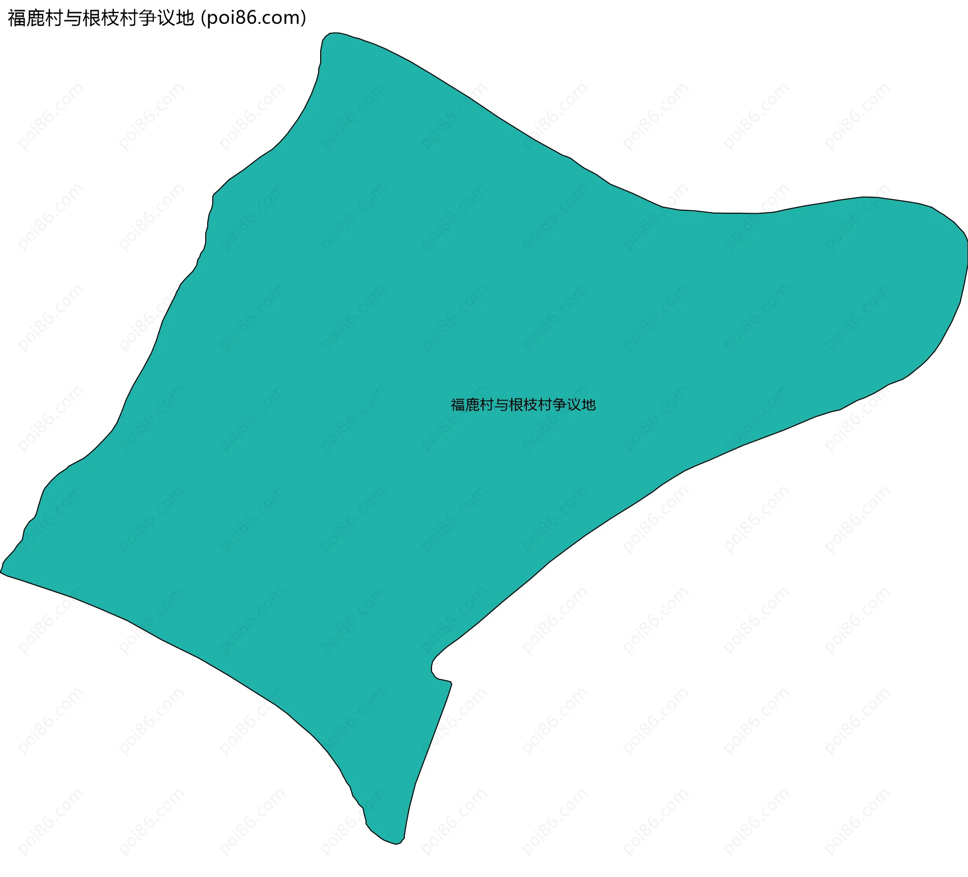 福鹿村与根枝村争议地边界地图