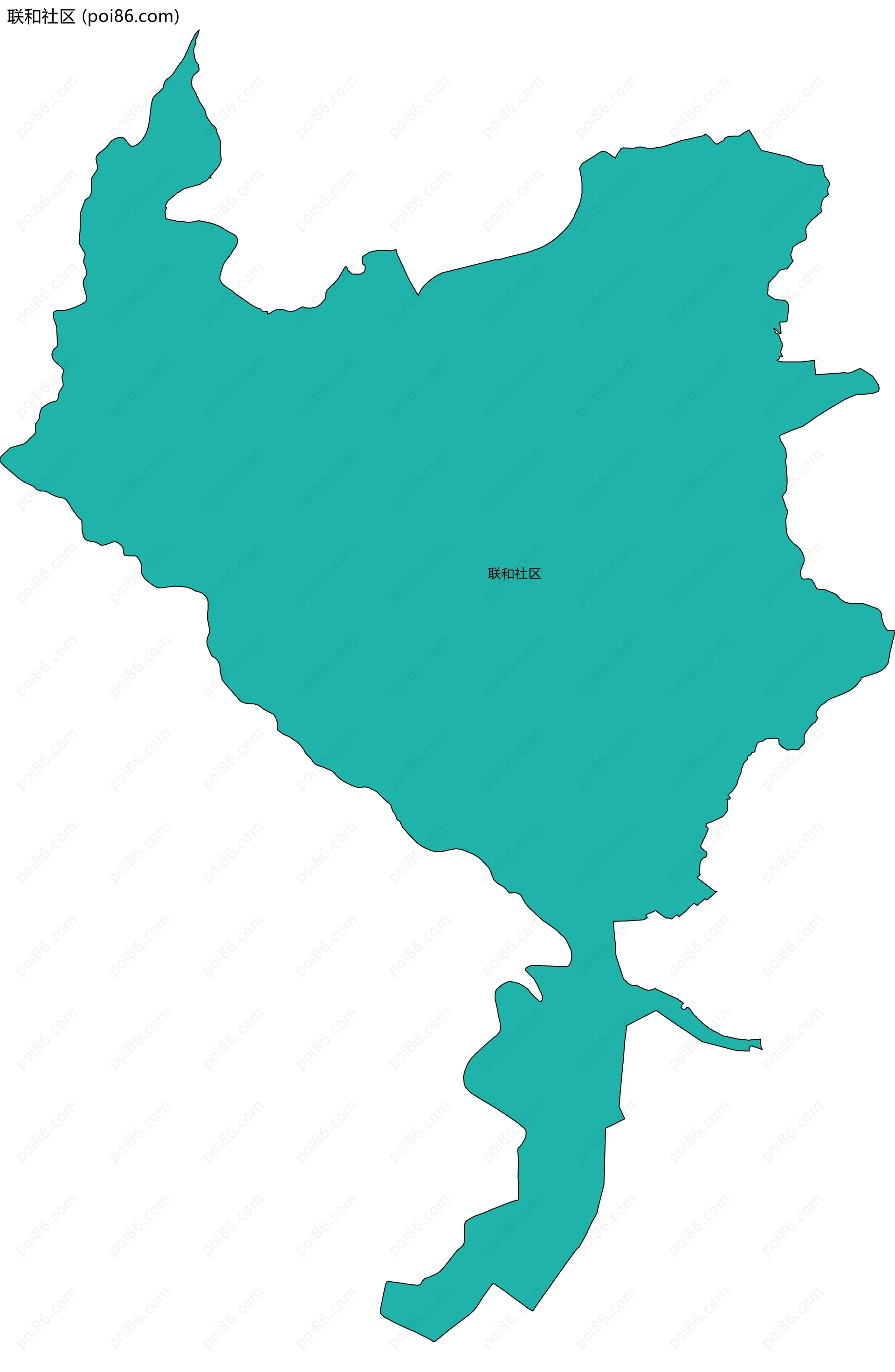 联和社区边界地图