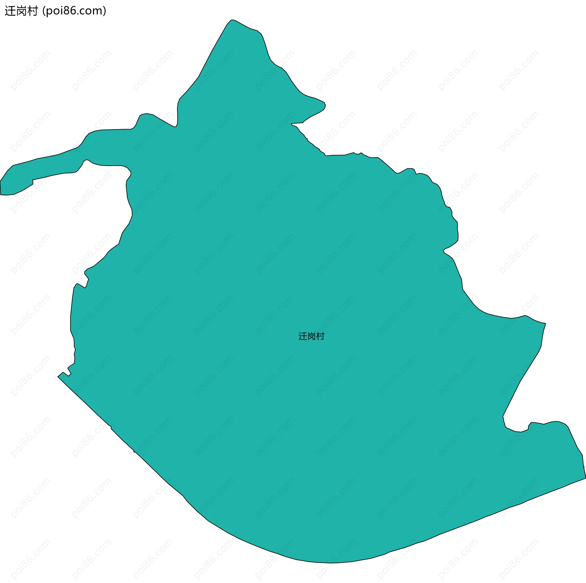 迁岗村边界地图