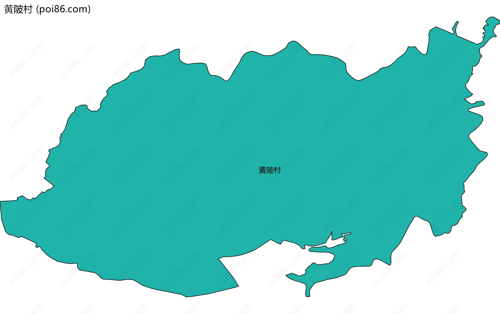 黄陂村边界地图