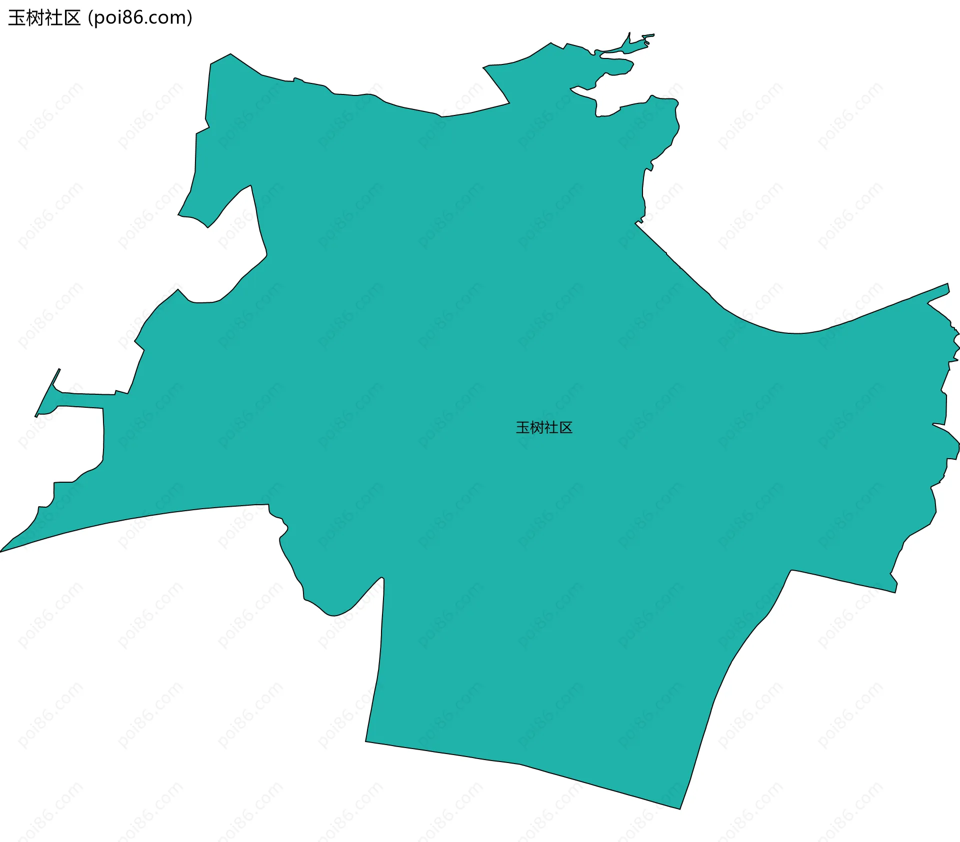 玉树社区边界地图