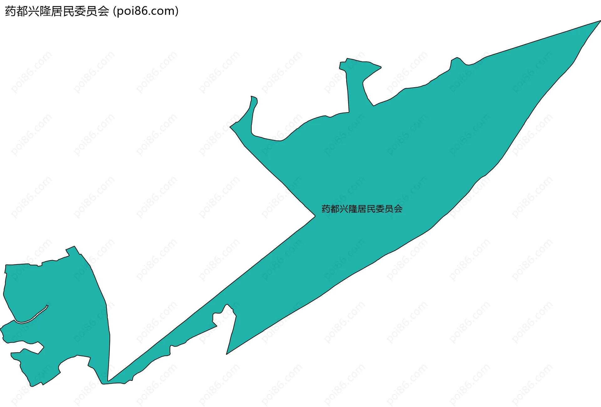 药都兴隆居民委员会边界地图