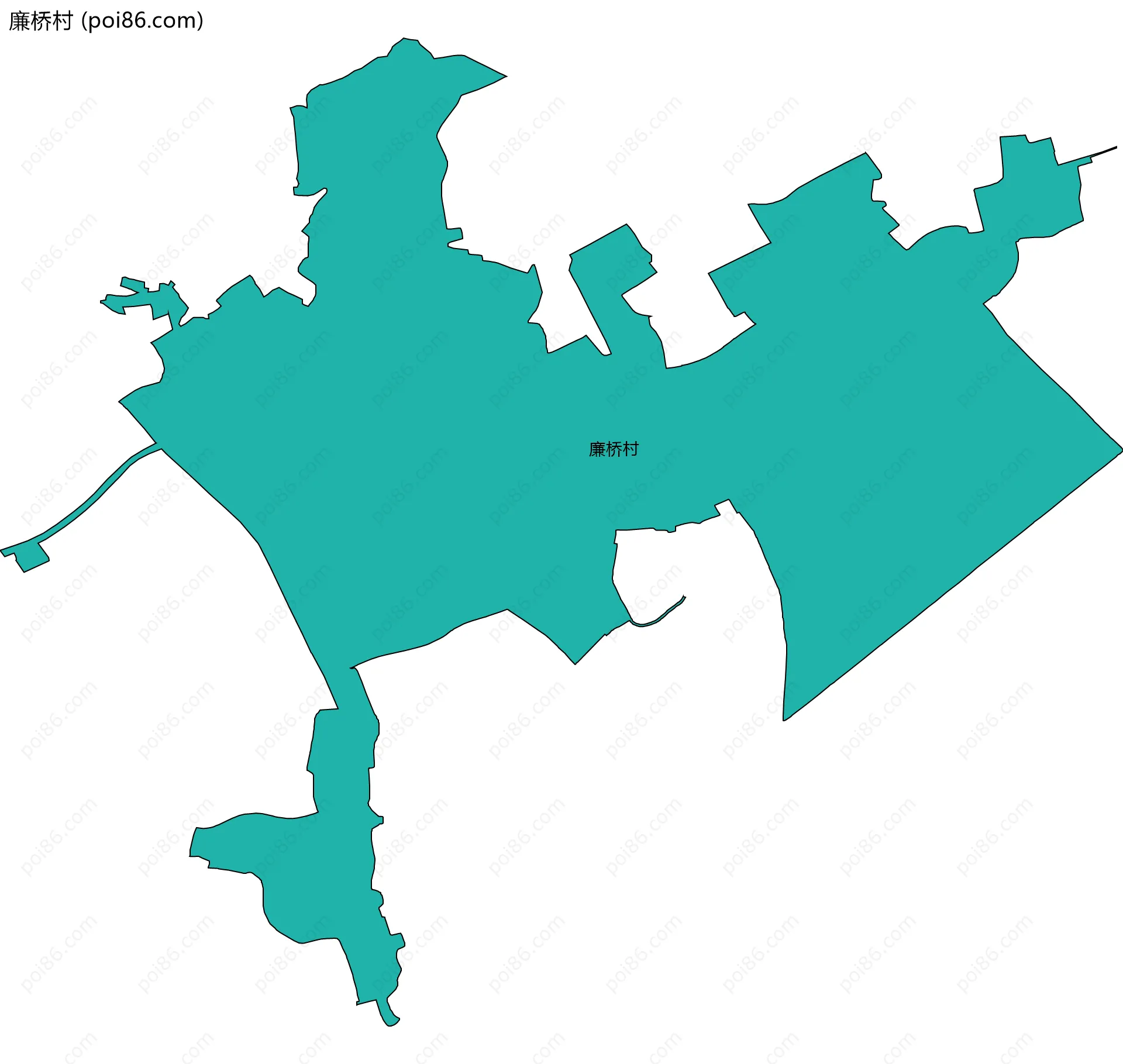 廉桥村边界地图