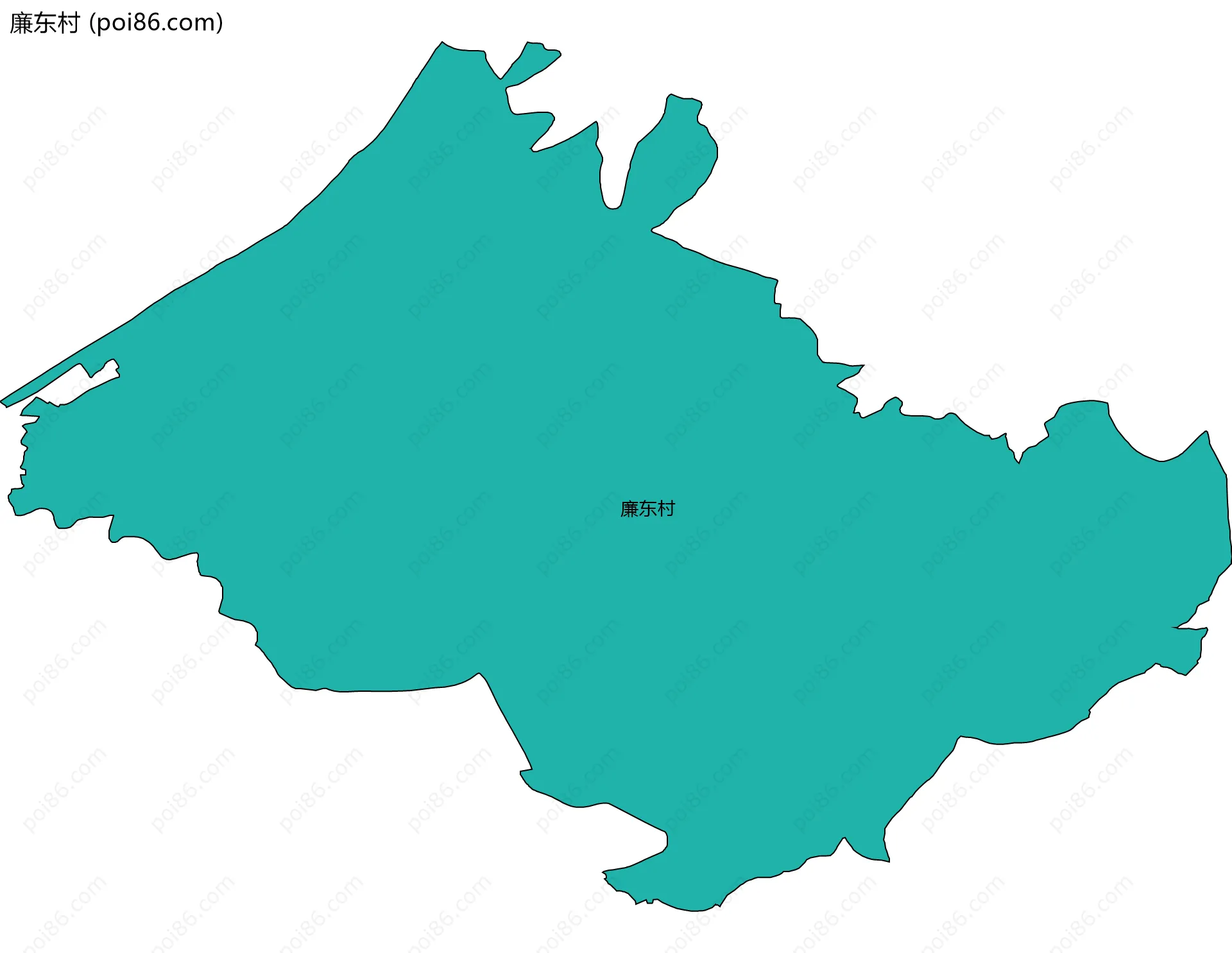 廉东村边界地图
