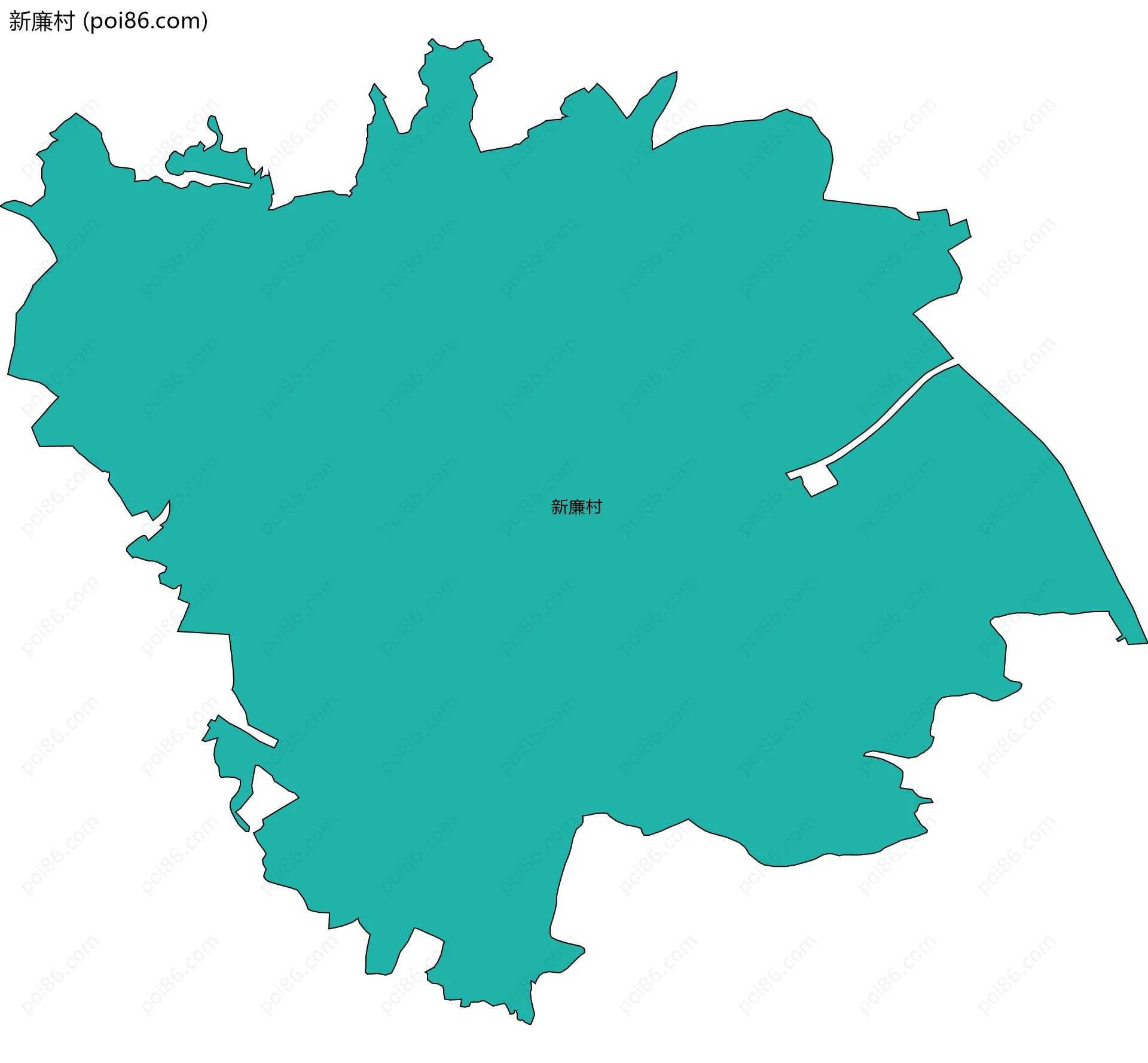 新廉村边界地图