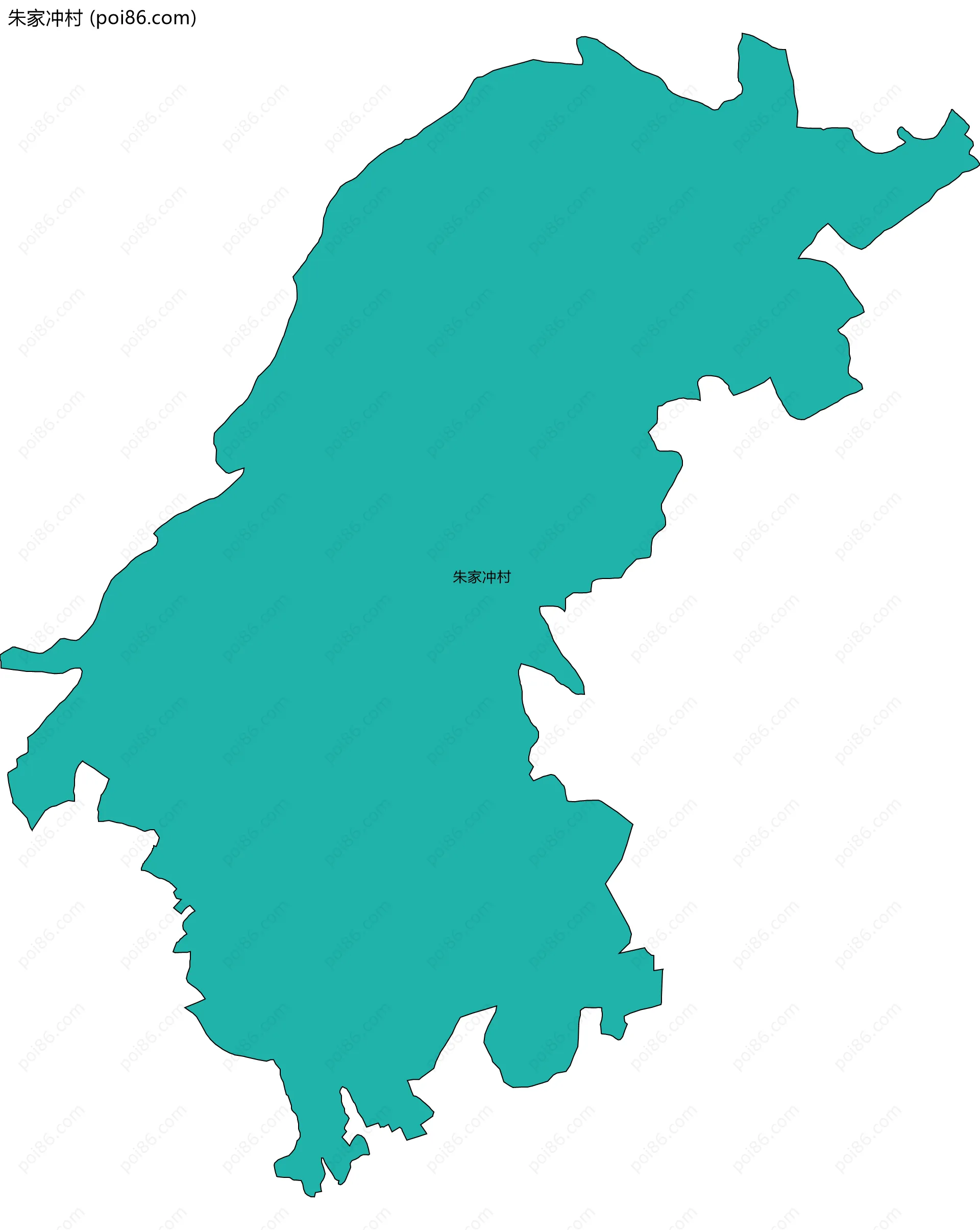 朱家冲村边界地图