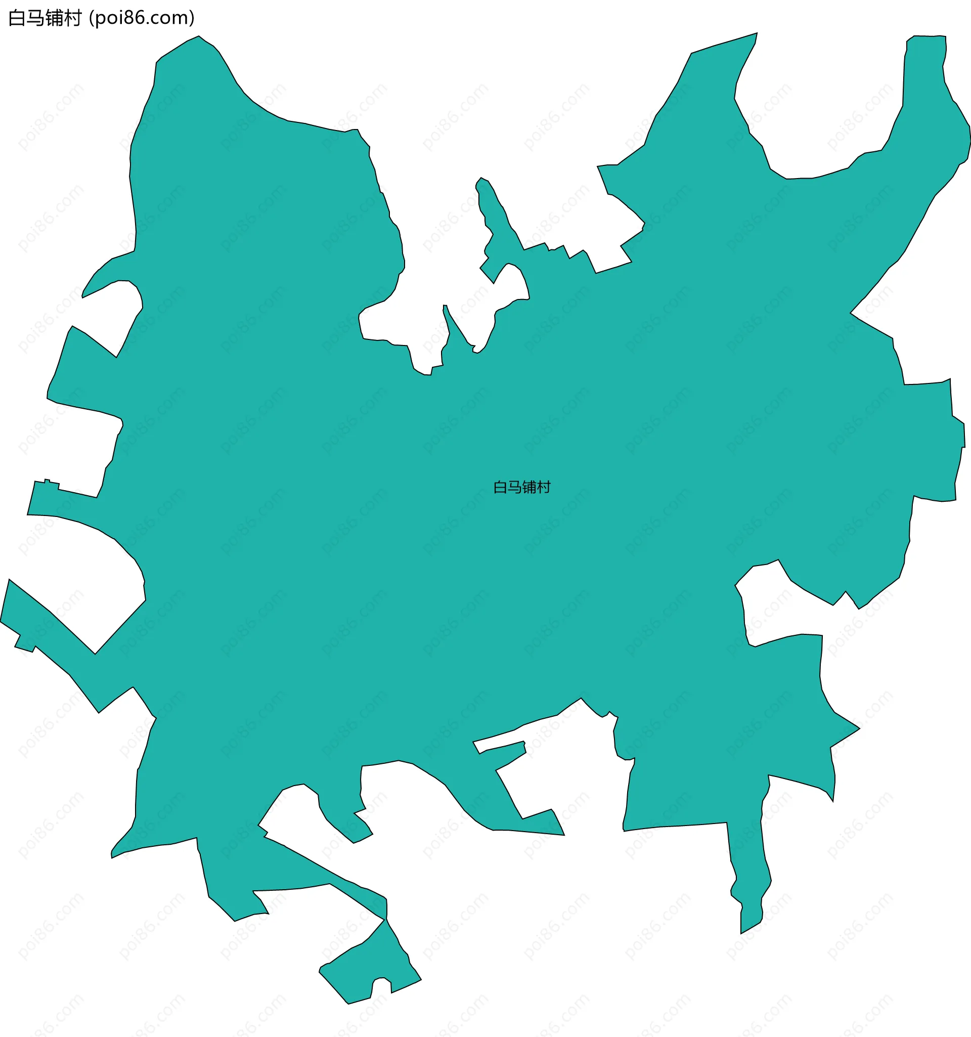 白马铺村边界地图